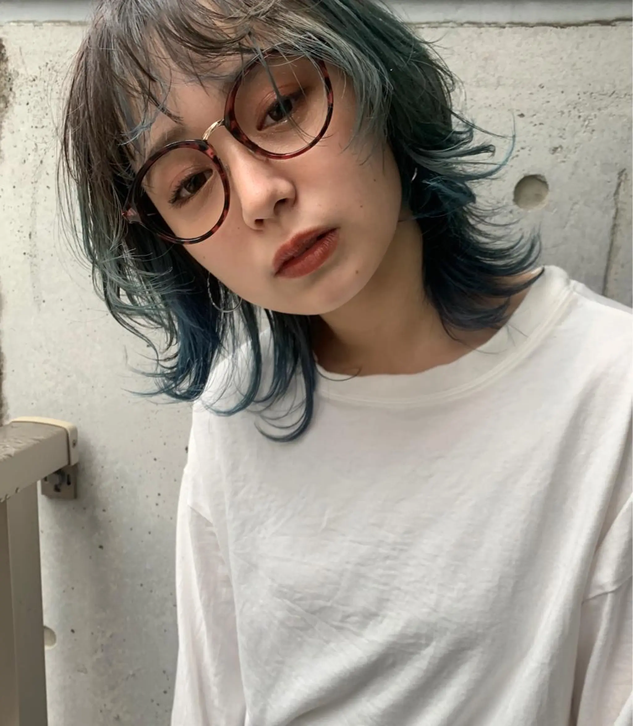 ミディアム ウルフカット ヘアカラー トリートメント lok[ロク] 高田馬場のヘアスタイル