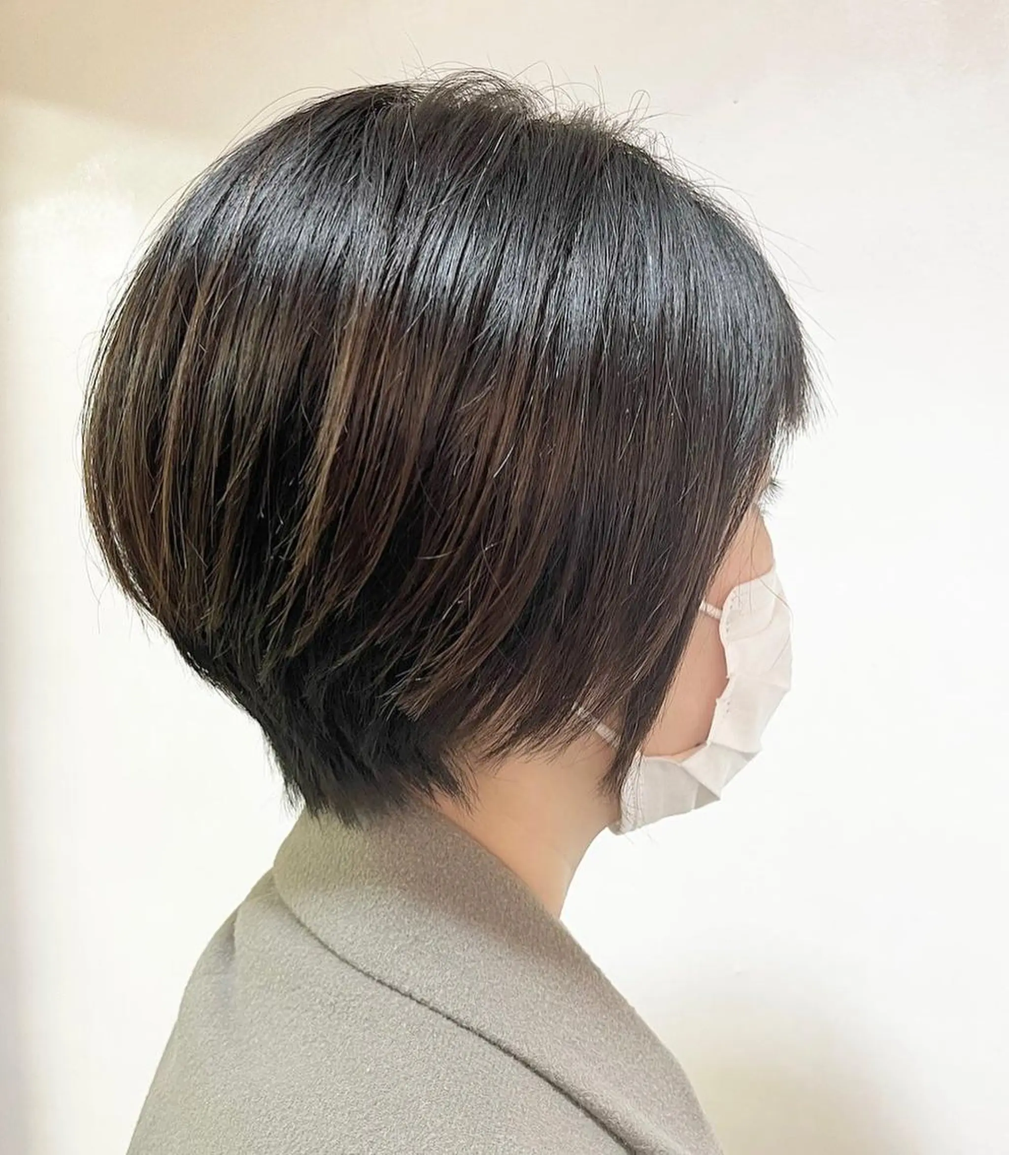 ショート カラー ショートボブ 丸みショート グレージュ ハイライトカラー ボブ favorite b Charmeのヘアスタイル