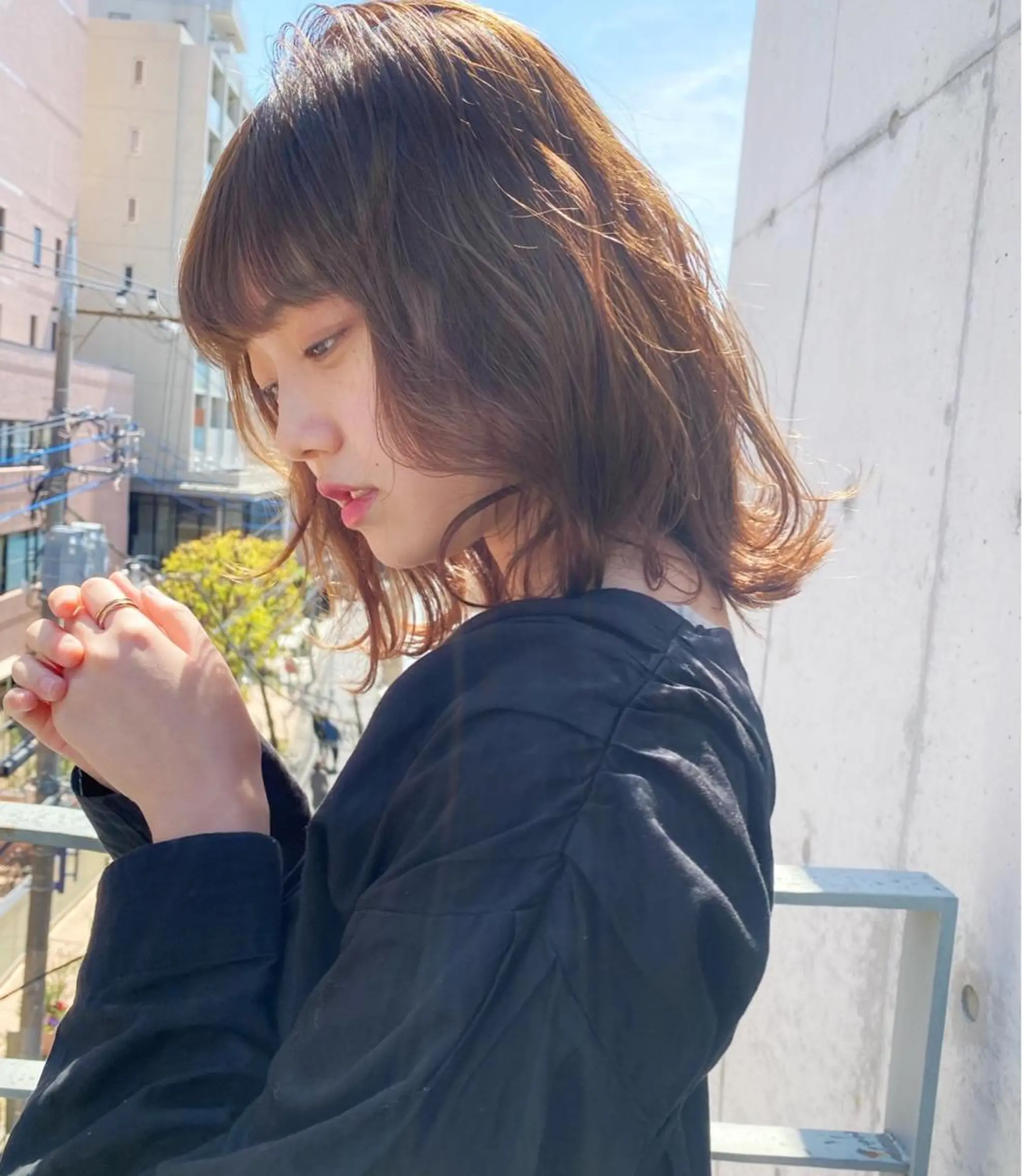 セミロング ヘアアレンジ レイヤーカット ✨️進藤ひかりのヘアスタイル