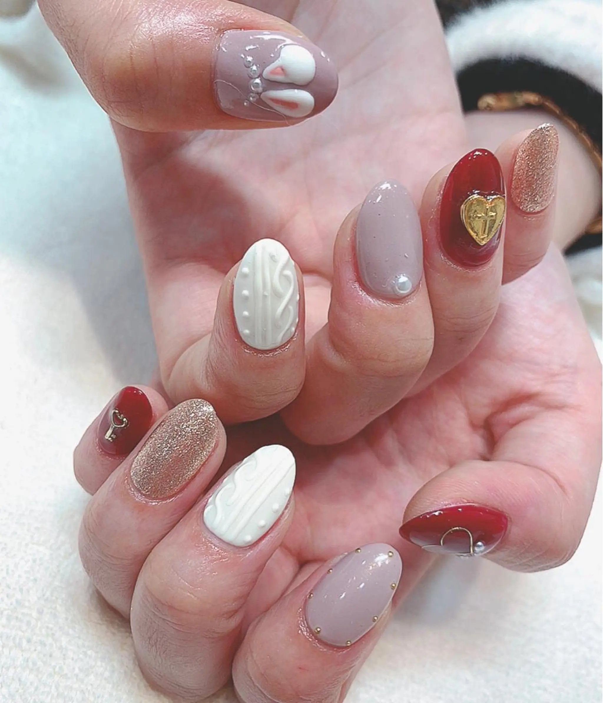 カラー パーマ ヘアアレンジ メンズ キッズ ネイル マツエク・マツパ feey ⁑erinaのネイルデザイン