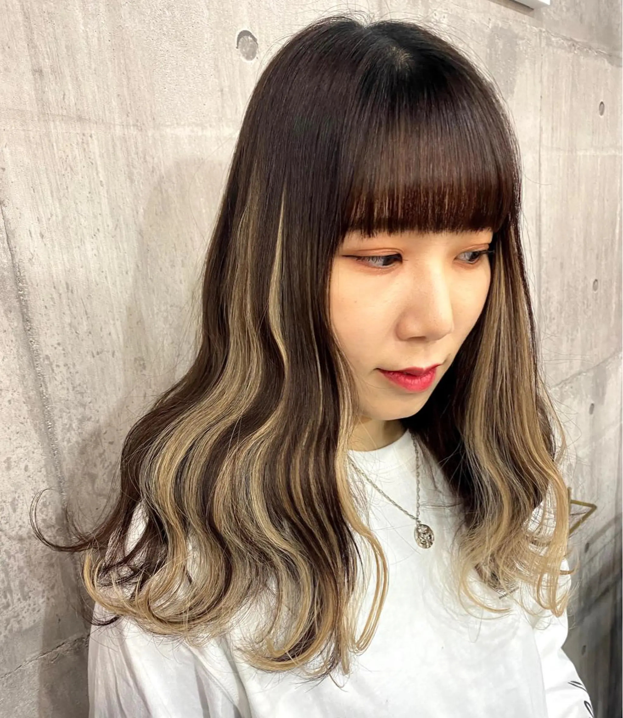 セミロング カラー インナーカラー 似合わせカット SHURI❤️‍🔥 中/韓mix ♡のヘアスタイル