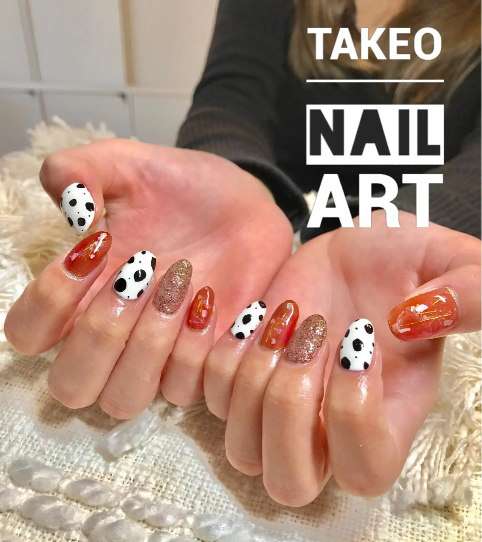 ミディアム ネイル ニュアンスネイル nail&eye Aoのマツエク・マツパデザイン