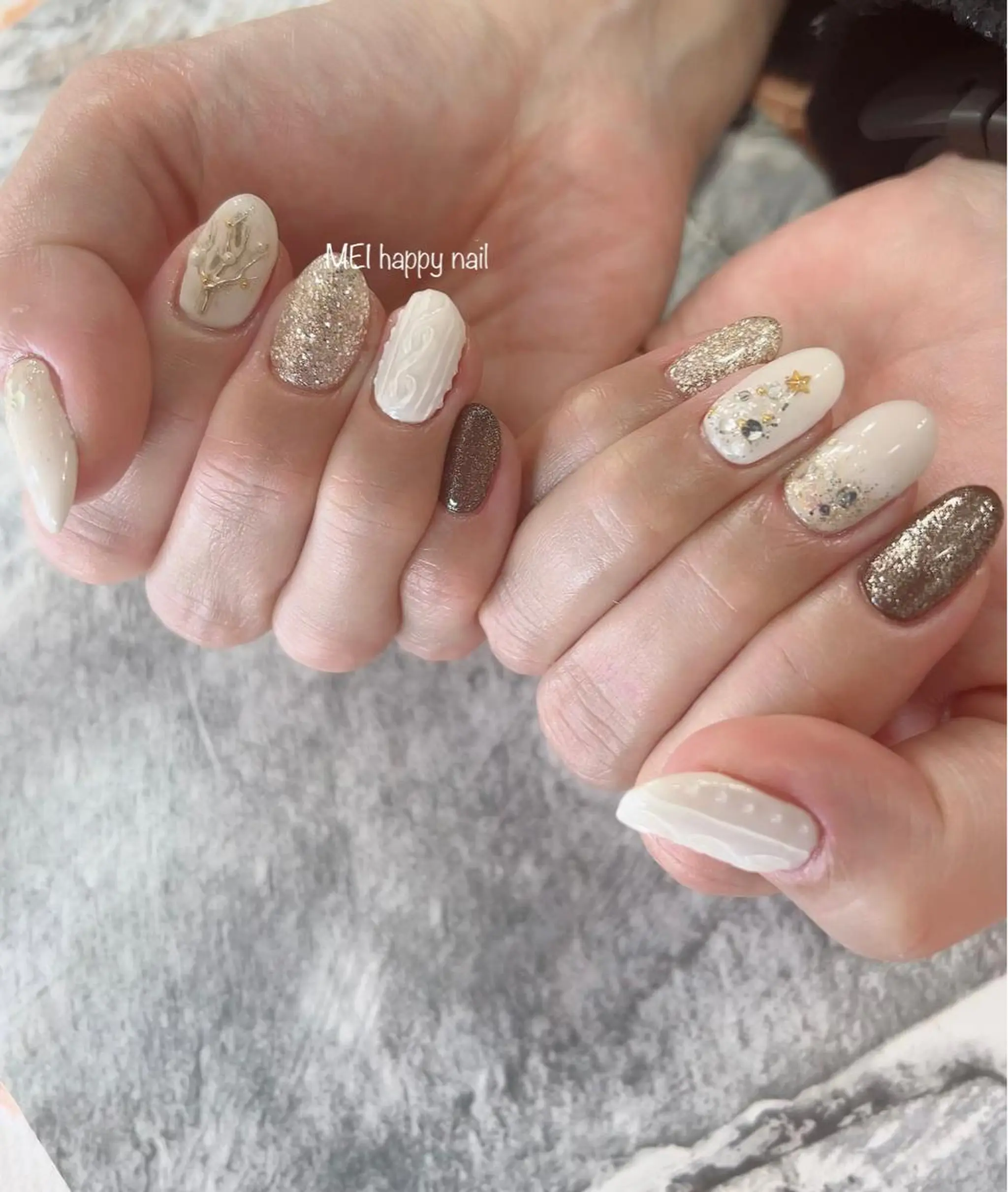 ネイル 北浦和 自爪育成ケアのネイルデザイン