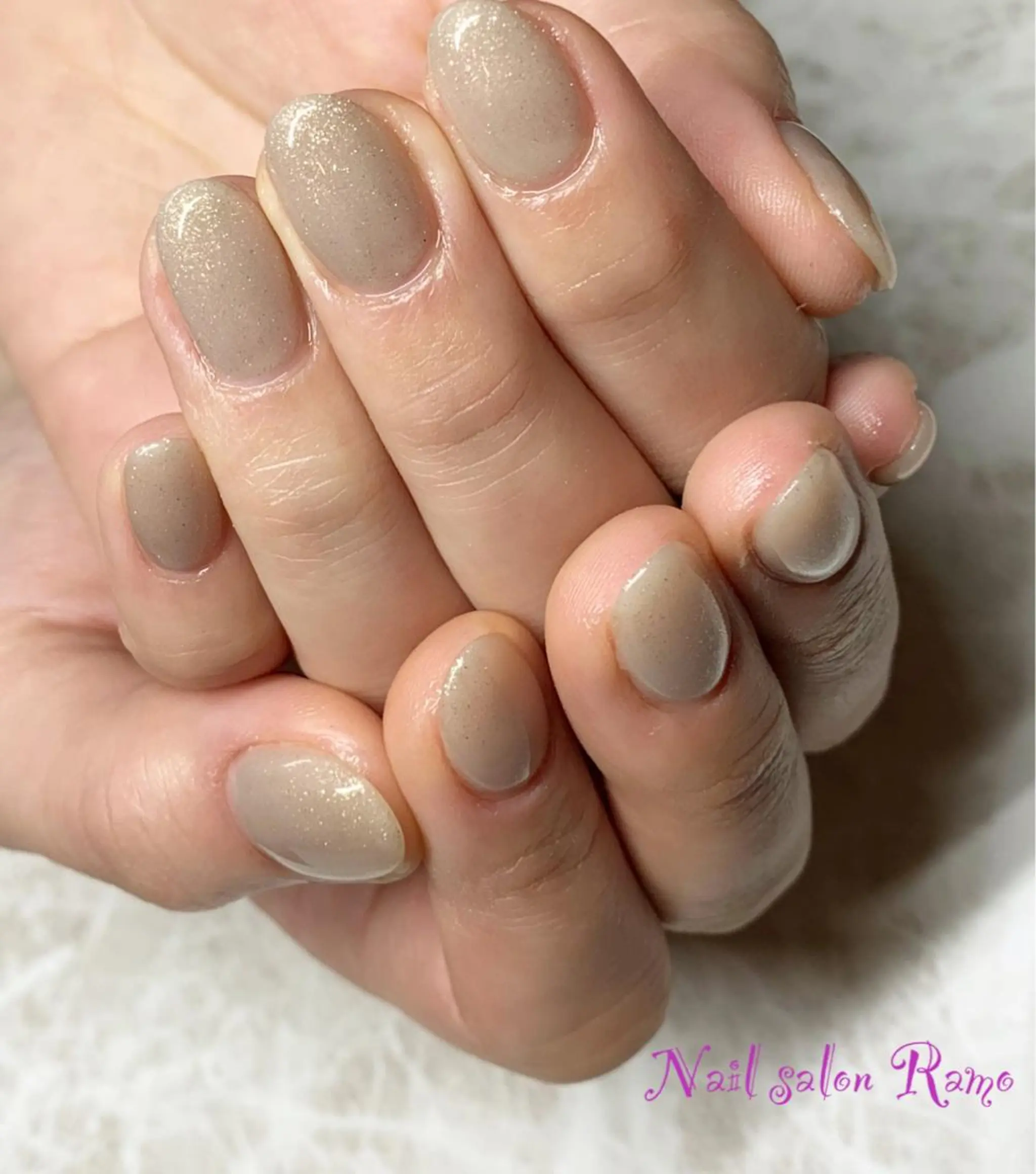 ネイル アートネイル ブルー ジェルネイル ワンカラーネイル パラジェル Nail salon Ramo所属・松田 祥子のネイルデザイン