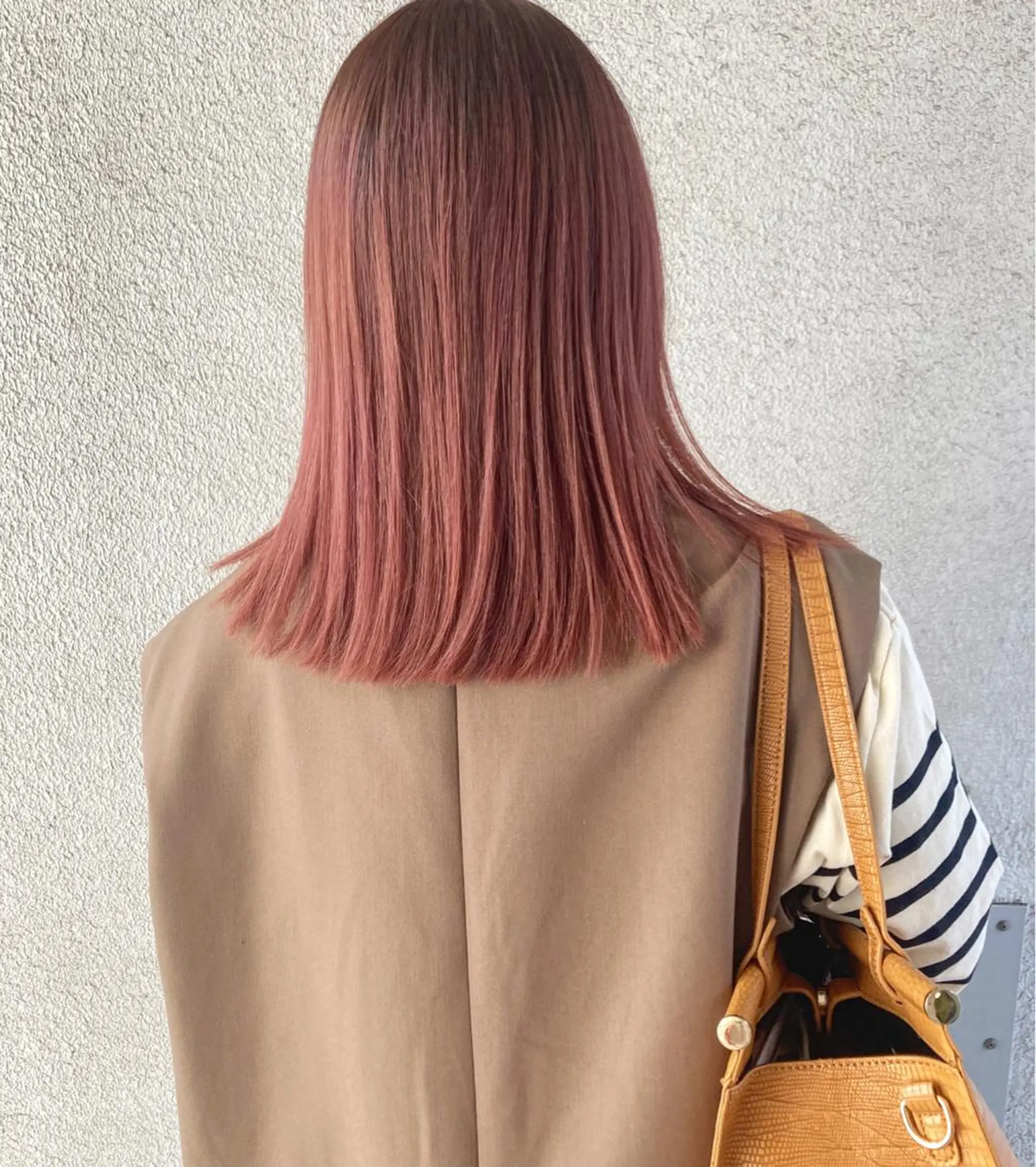 ミディアム カラー ベージュカラー ブリーチ オレンジ ピンクカラー ヘアカラー お洒落ベージュ🤎 代官山shibukiのヘアスタイル