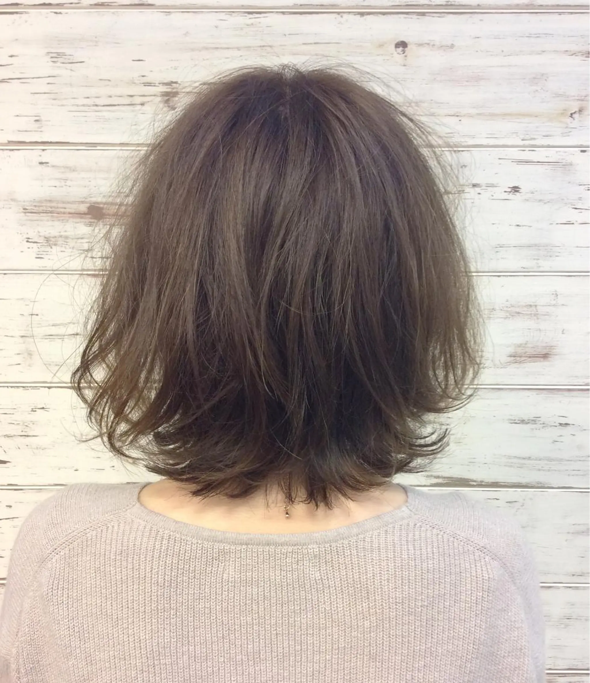 ミディアム カラー グレージュ カーキグレージュ 日比 貴大/ minim hairのヘアスタイル