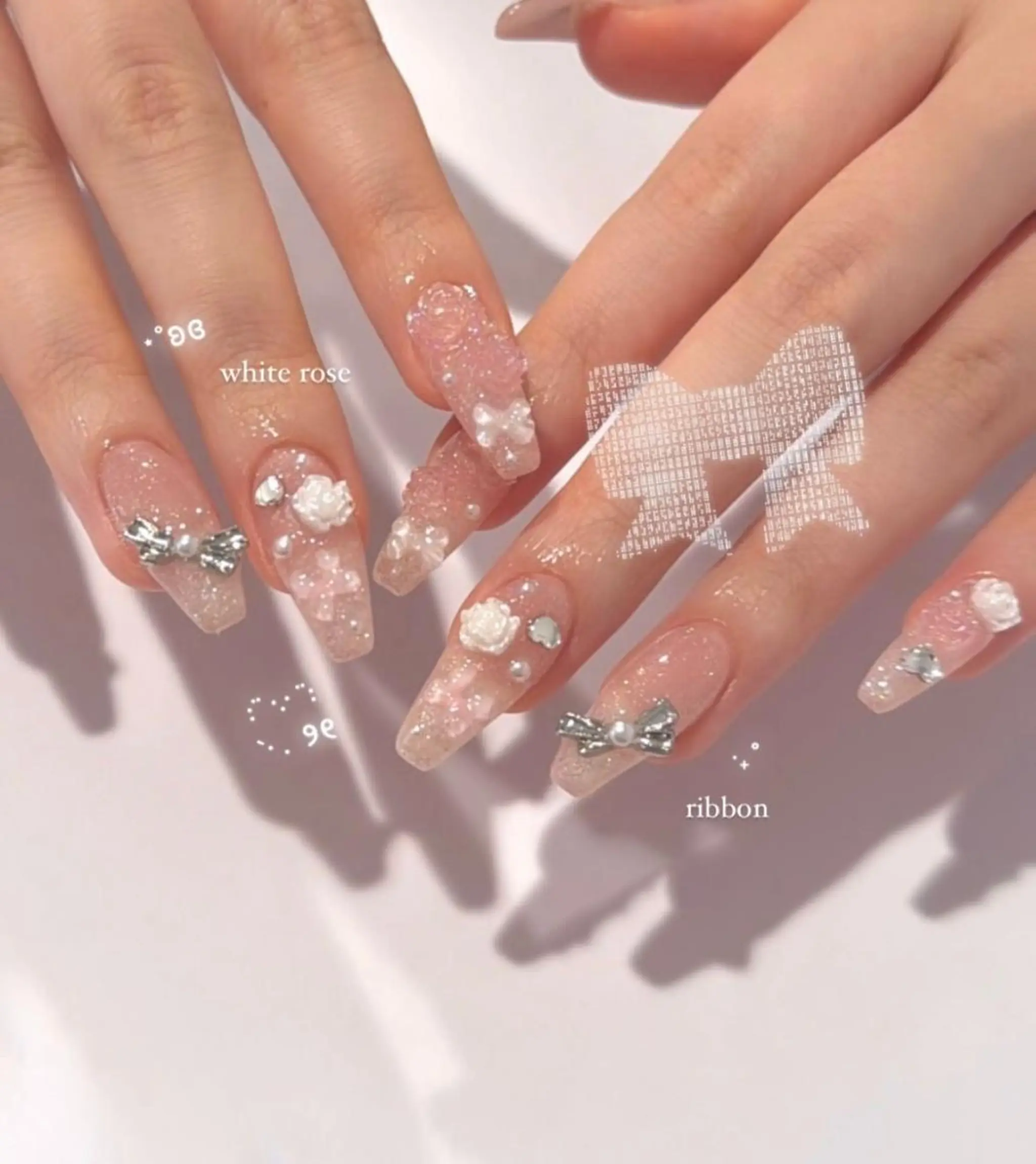 ネイル 長さ出し フレンチネイル グラデーション 卒業式 マグネットネイル ハンドネイル MIHANA NAILのネイルデザイン