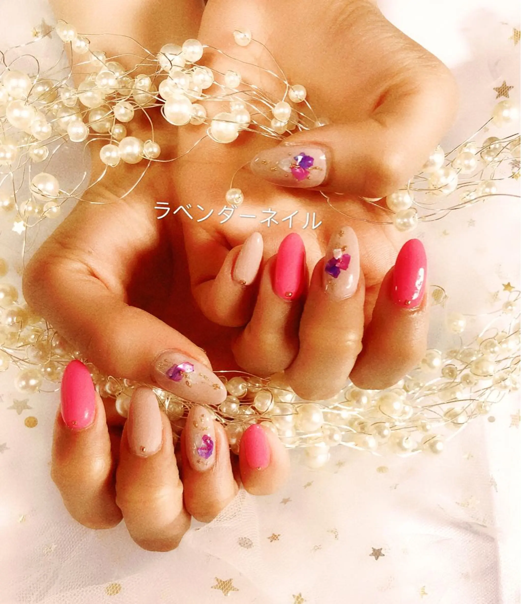 ネイル ラベンダー💖日暮里 ルル💖ネイルのネイルデザイン