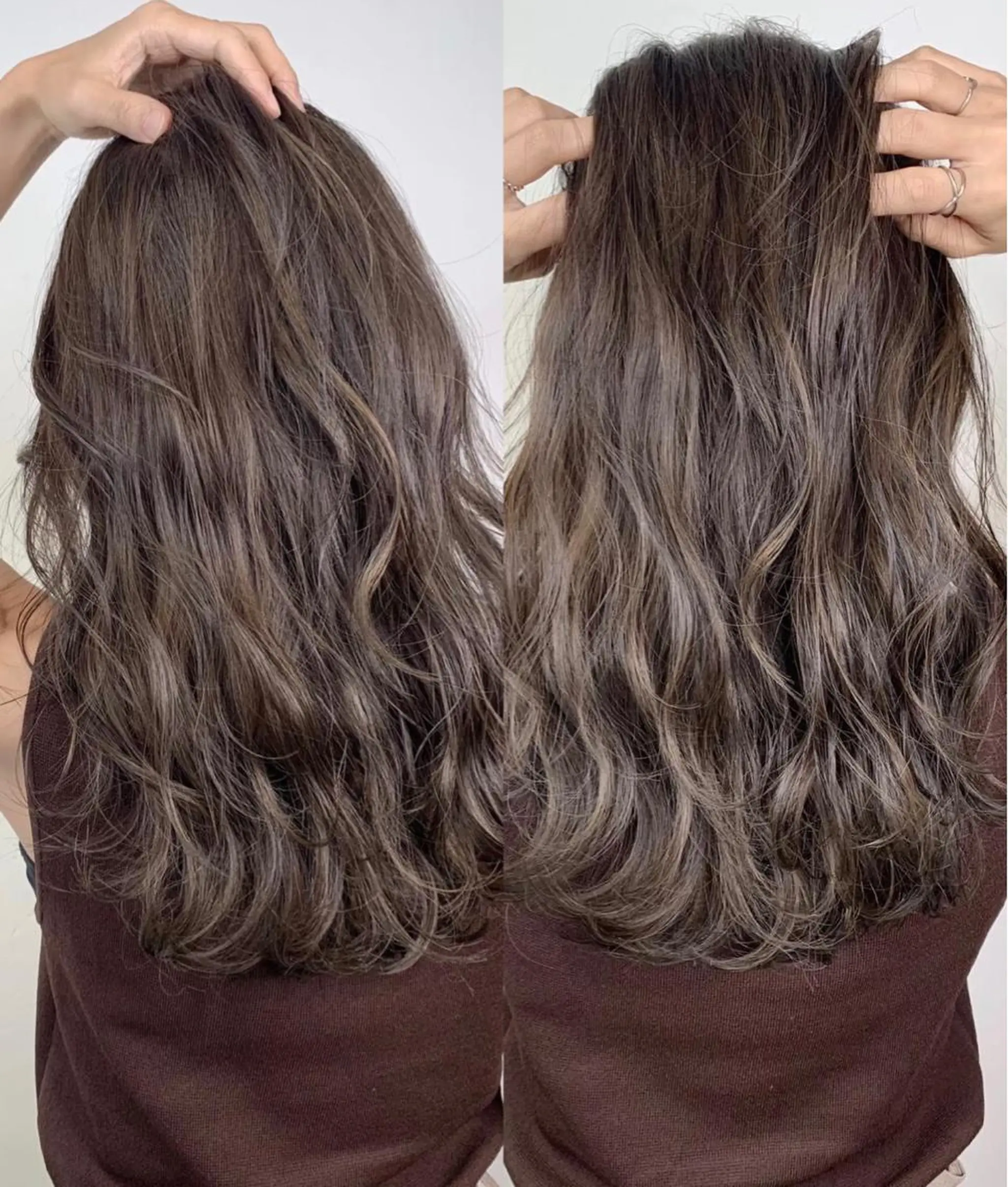 セミロング カラー _WHITE 高槻のヘアスタイル