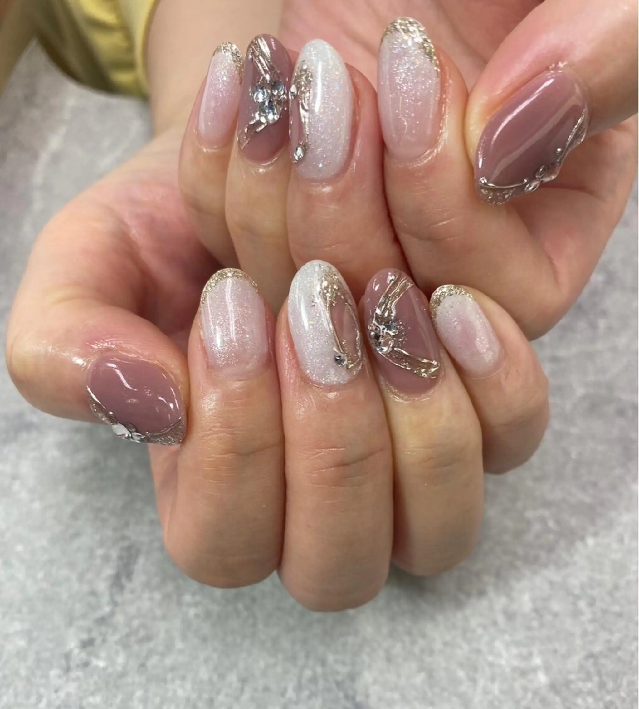 ネイル アートネイル フレンチネイル ジェルネイル ガラスフレンチ グラデーション ハンドネイル ハンドケア FASTNAIL PLUS 新宿店のネイルデザイン