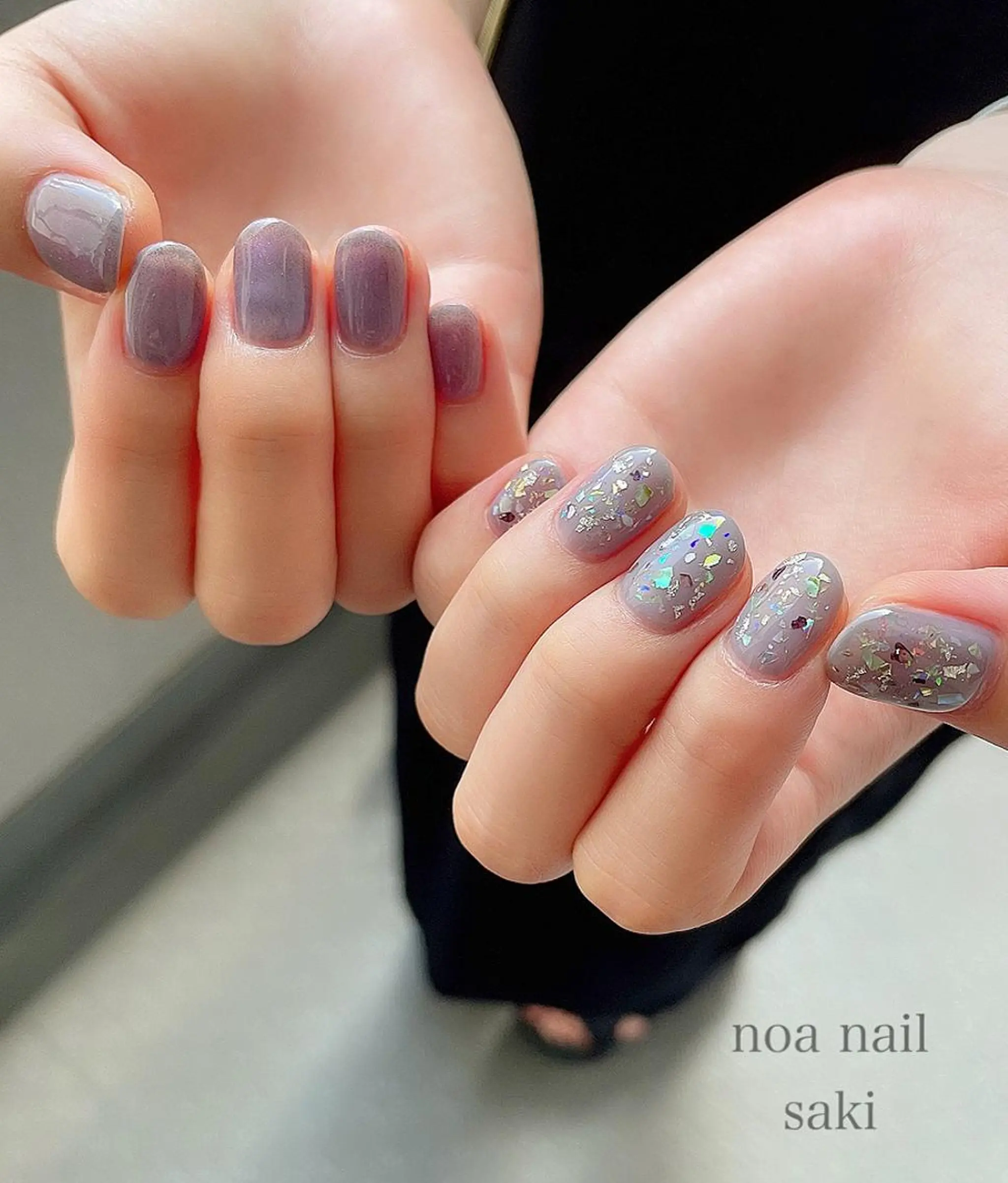 ネイル アートネイル オーロラネイル ジェルネイル 氷ネイル・うるうるネイル ミラーネイル nailsalon noa所属・nailsalon noaのネイルデザイン