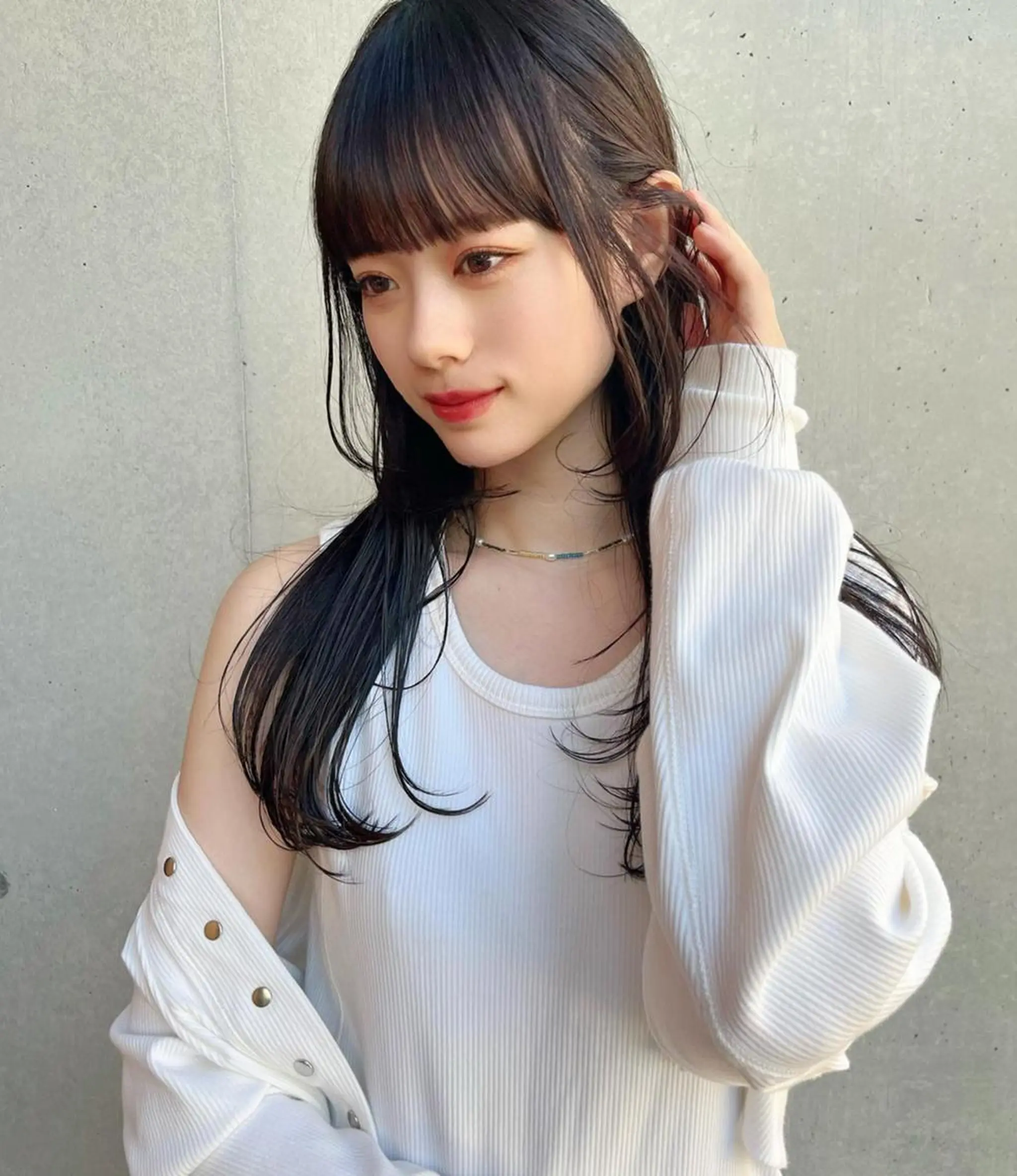 ロング くせ毛 顔まわりレイヤー ハイライト 髪質改善 韓国風ヘア 韓国/髪質改善💘 櫻井かれんのヘアスタイル