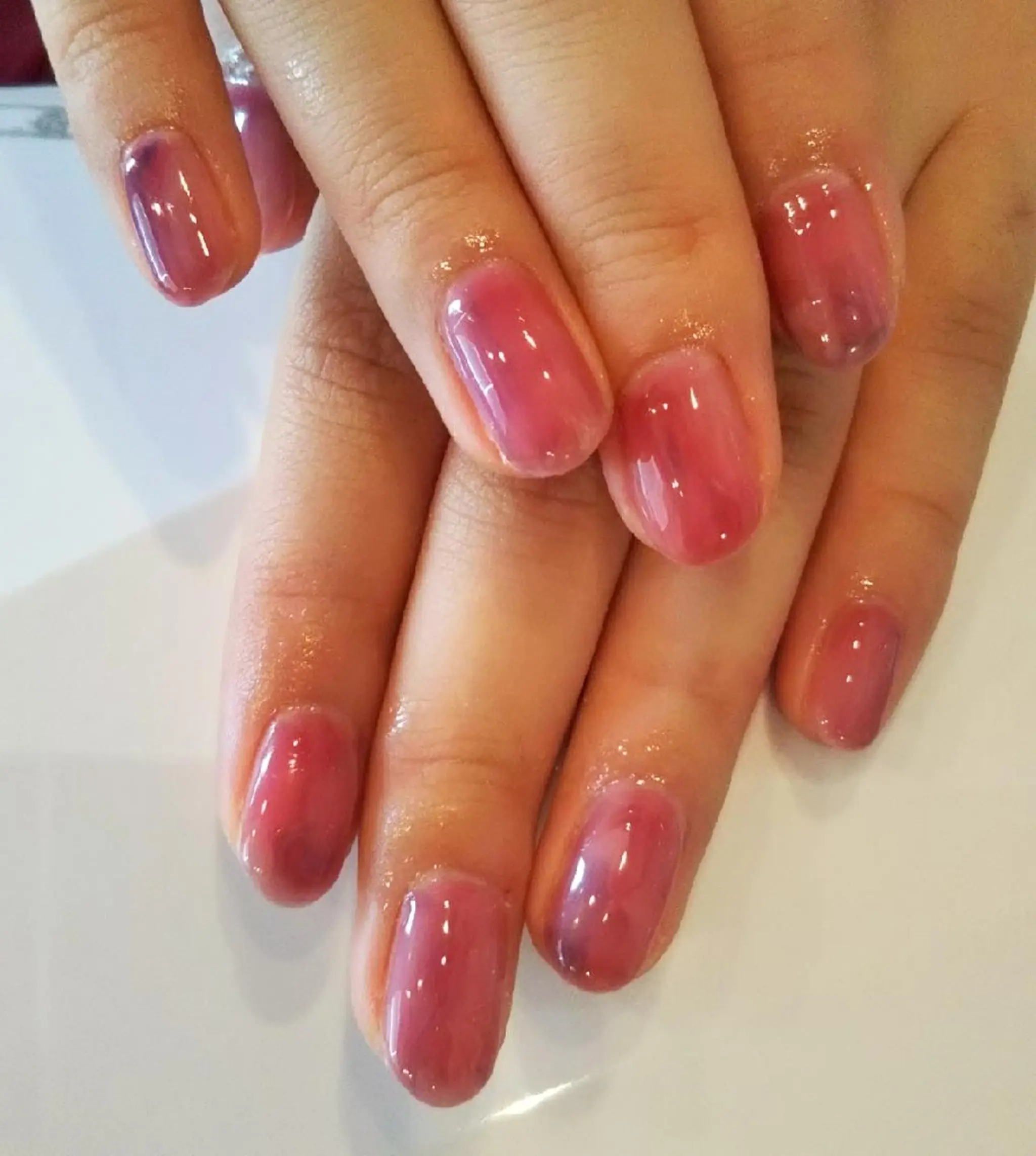 ネイル クリアネイル パープル private salon mieのネイルデザイン