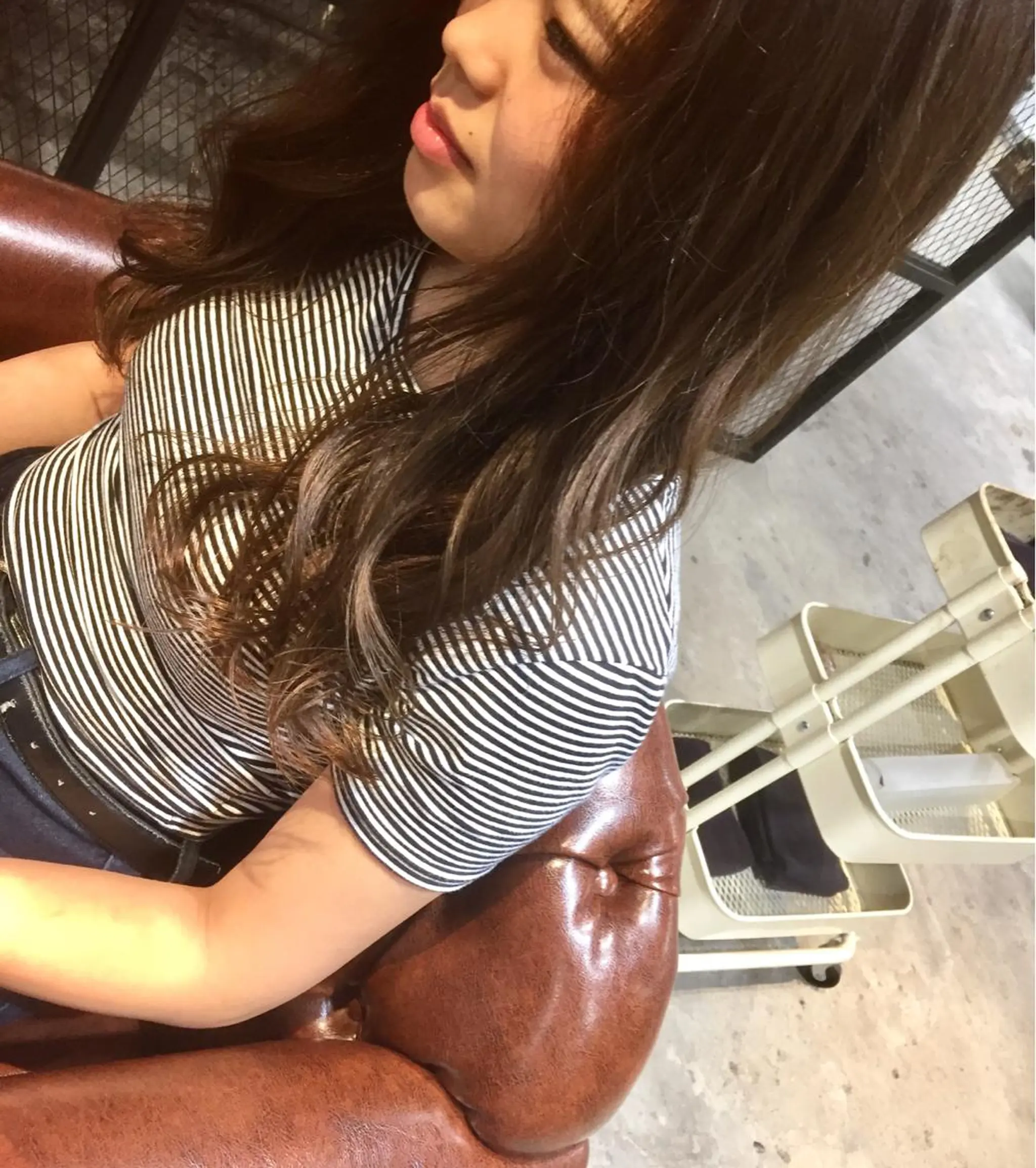 ロング カラー ブリーチ 透明感カラー ブリーチなしカラー 竹嶌 健吾のヘアスタイル