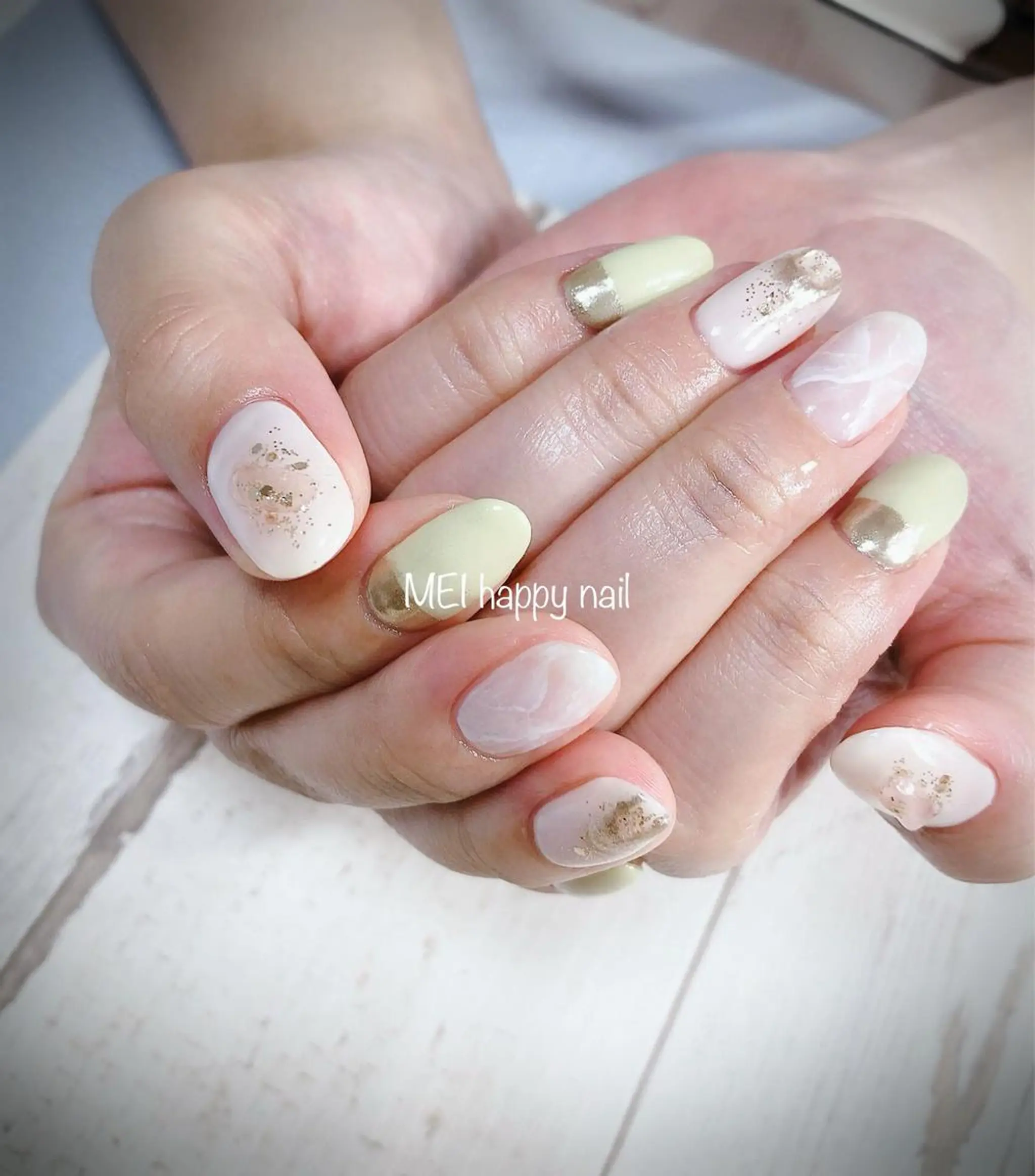 ネイル 北浦和 自爪育成ケアのネイルデザイン