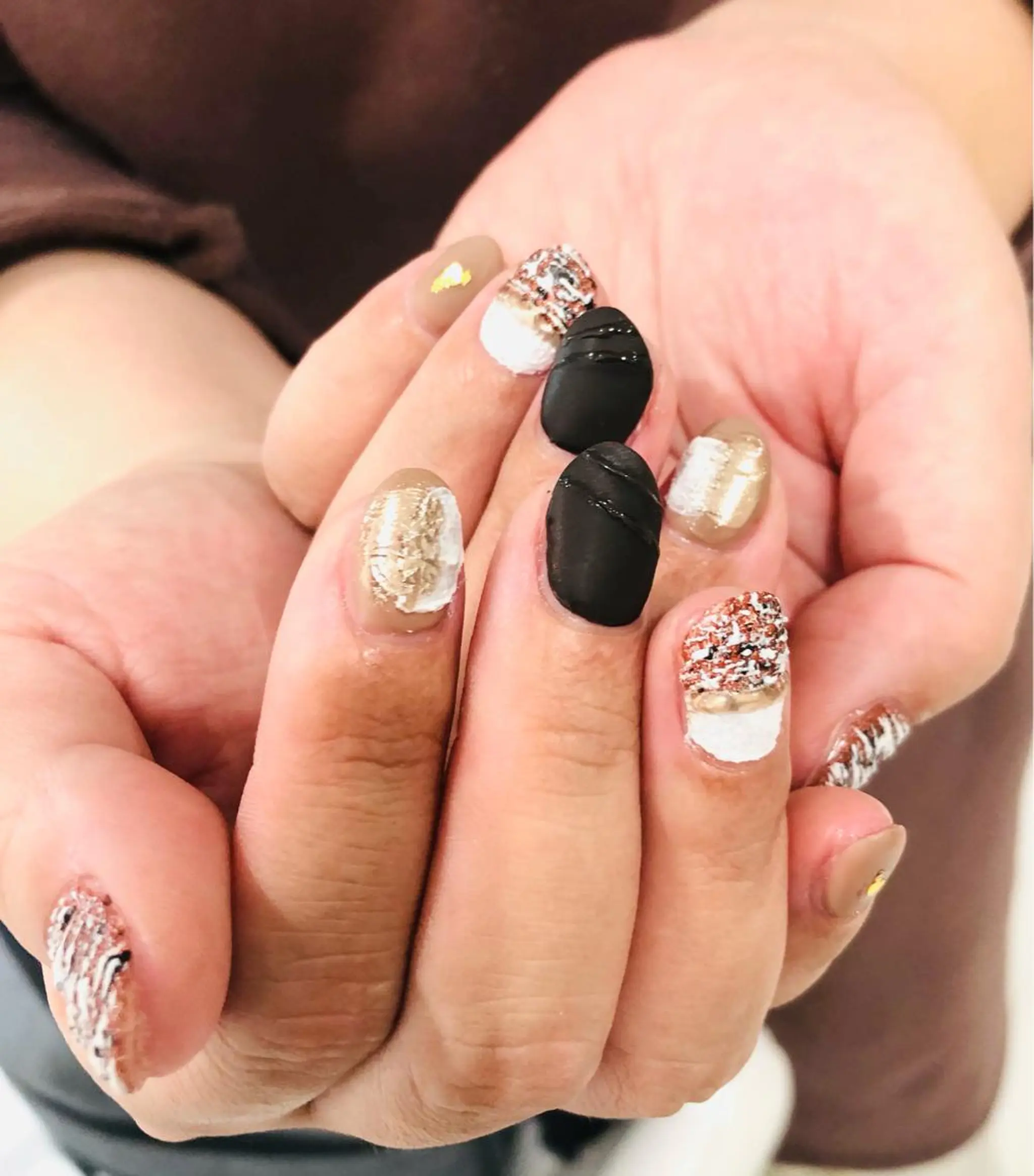 ネイル フラッシュネイル フレンチネイル ラメ(グリッター) ラメグラデーション マグネットネイル Ｈ3（エイチスリー）所属・H3 hitoのネイルデザイン