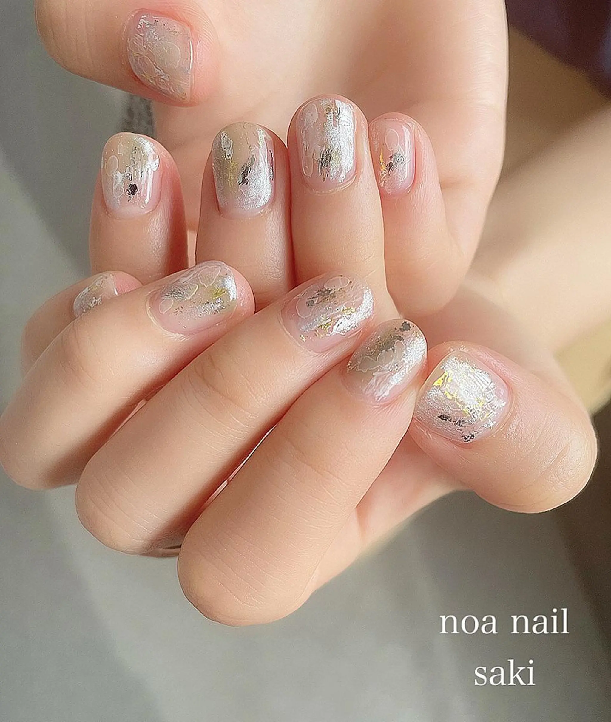 ネイル アートネイル オーロラネイル ジェルネイル 氷ネイル・うるうるネイル ミラーネイル nailsalon noa所属・nailsalon noaのネイルデザイン