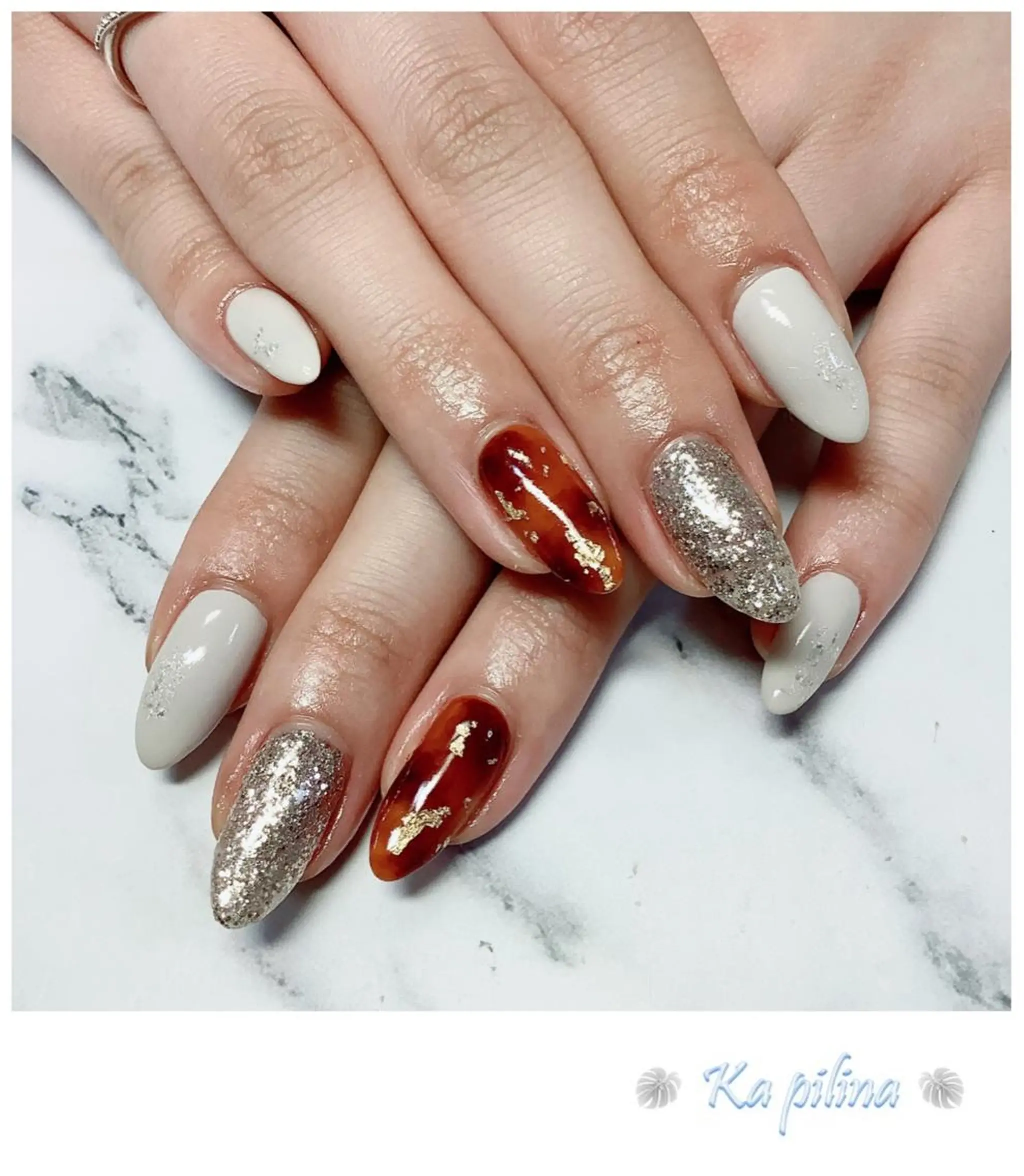 ネイル べっ甲ネイル Nail salon Ka pilinaのネイルデザイン