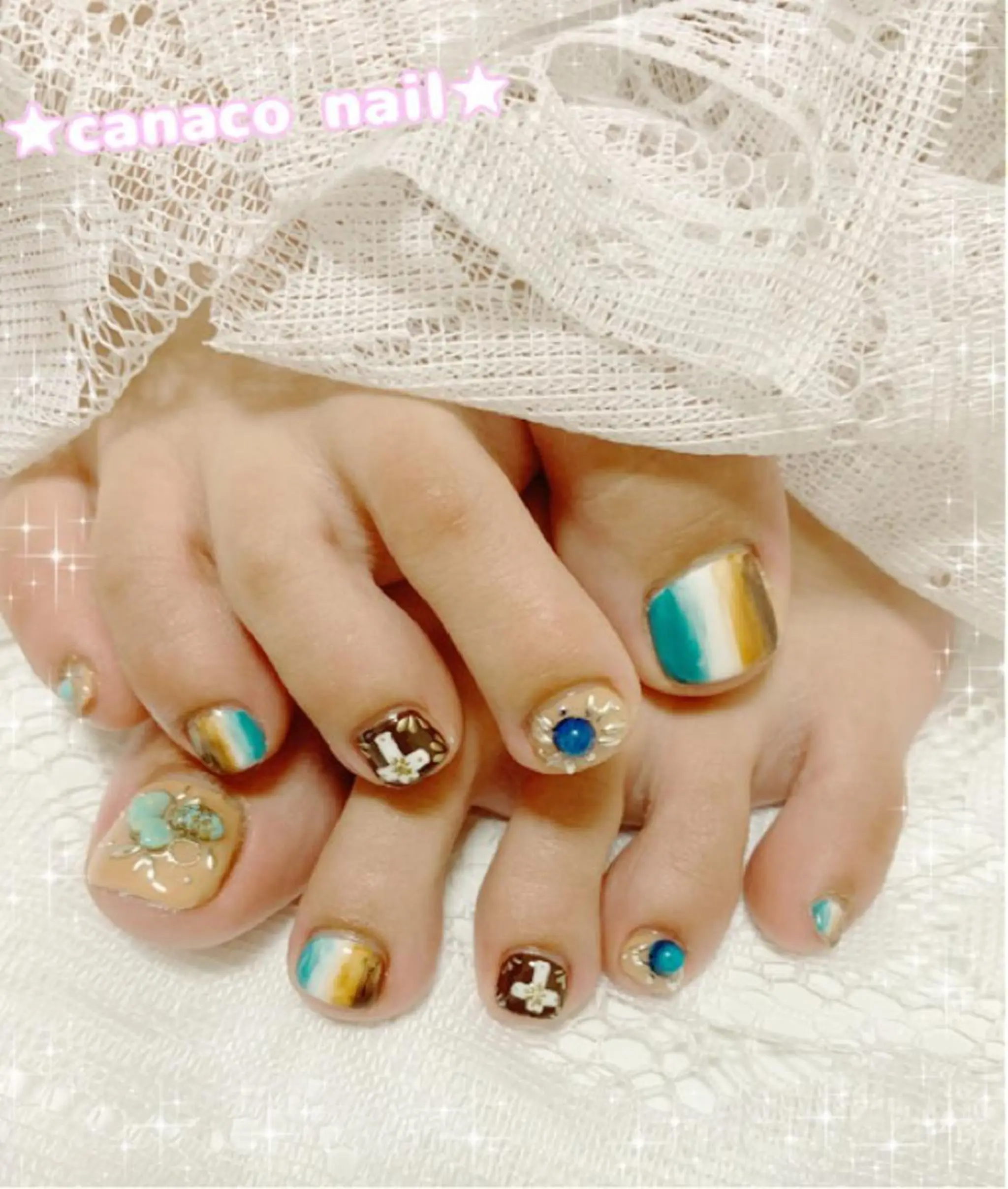 ネイル フットネイル ストーンネイル ハンドネイル ハンドケア Felice所属・ベテランネイル cnc  nailのネイルデザイン