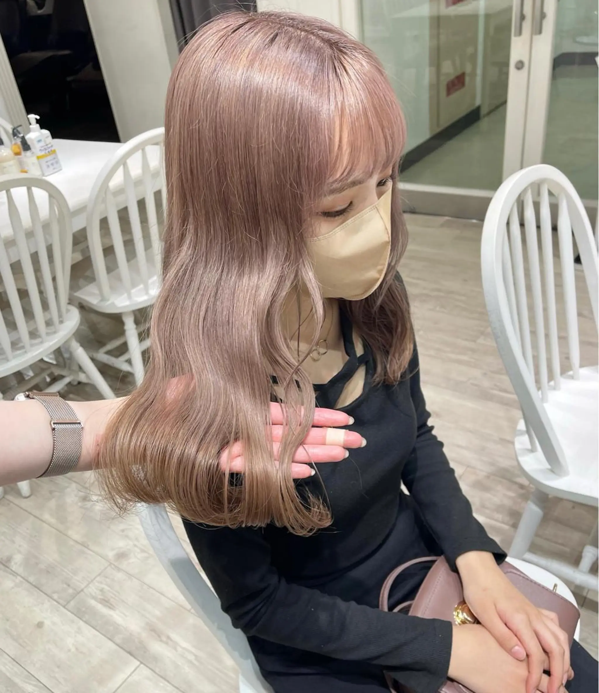 カラー ベージュカラー ブリーチ ラベンダーカラー ラベンダーピンク ピンクカラー 色落ちまで可愛く✨ モテカラー別所好葉のヘアスタイル