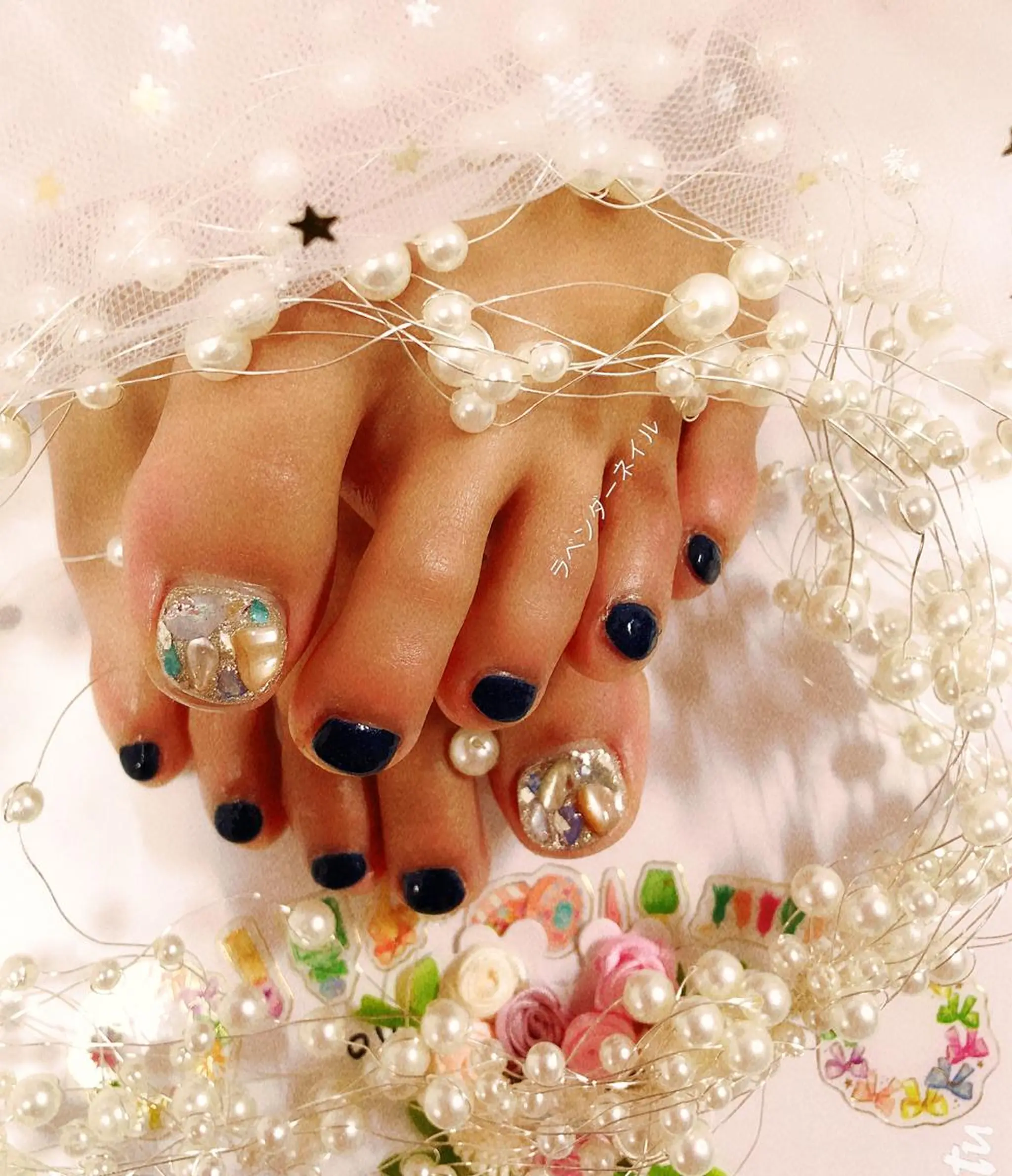 ネイル ラベンダー💖日暮里 ルル💖ネイルのネイルデザイン