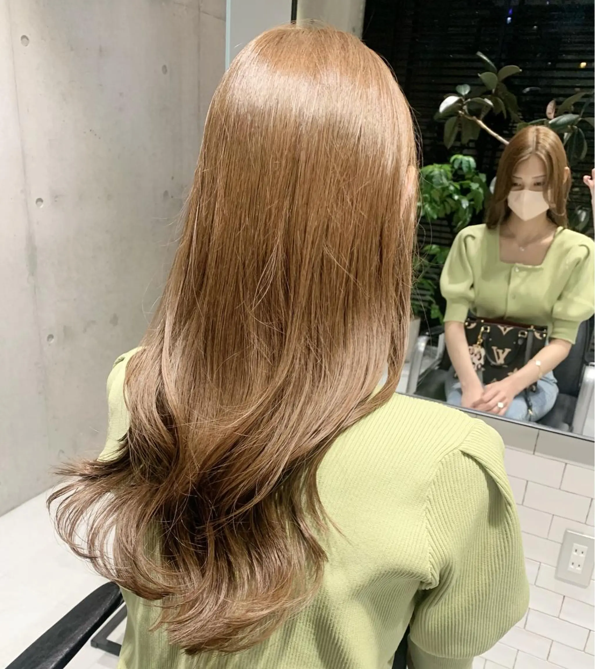 ロング カラー ヘアカラー トリートメント 透明感/オリーブ/ グレージュ/YUKAのヘアスタイル