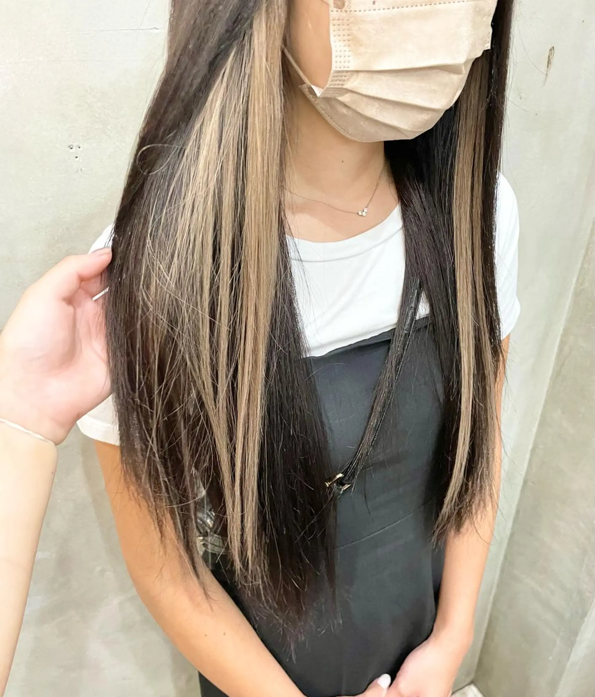 ロング カラー ヘアアレンジ エクステ エクステ 【ピンク/韓国ヘア/ ヘアセット】亜海のヘアスタイル