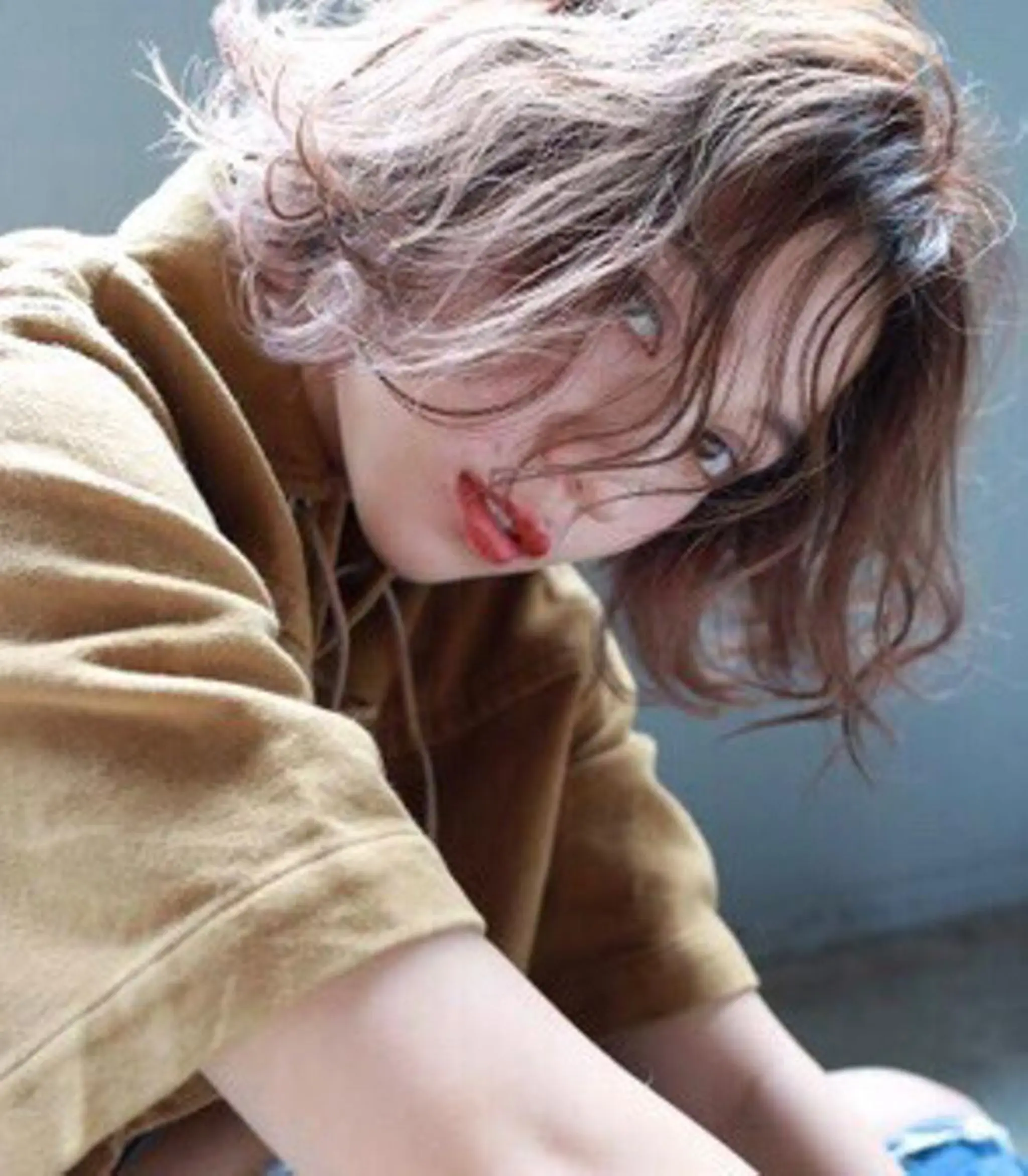 ミディアム カラー ベージュカラー ブリーチ ダブルカラー モカベージュ カット 🌈デザインヘア職人 Kaede🌈のヘアスタイル