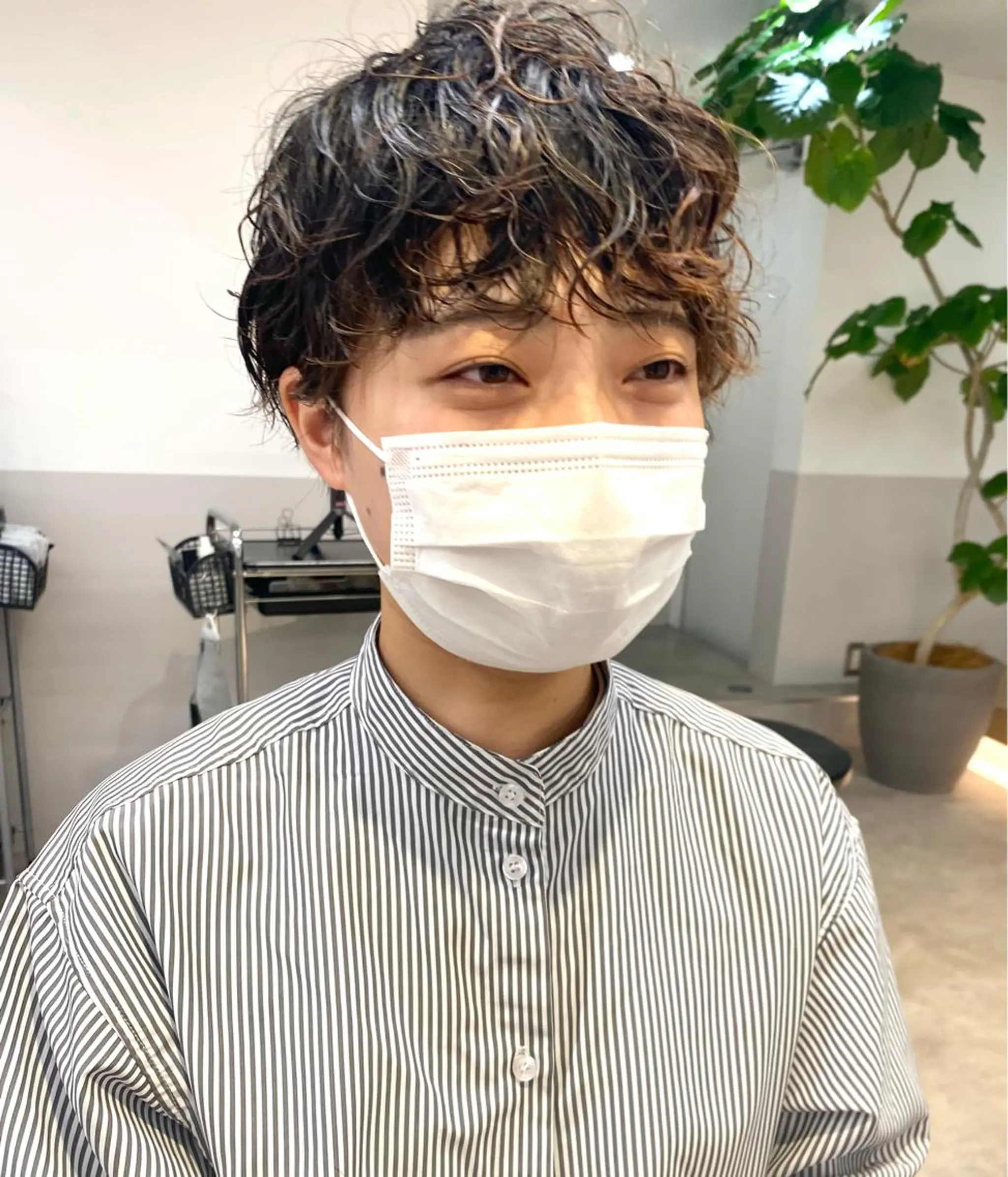 ショート パーマ 会田 渡夢のヘアスタイル