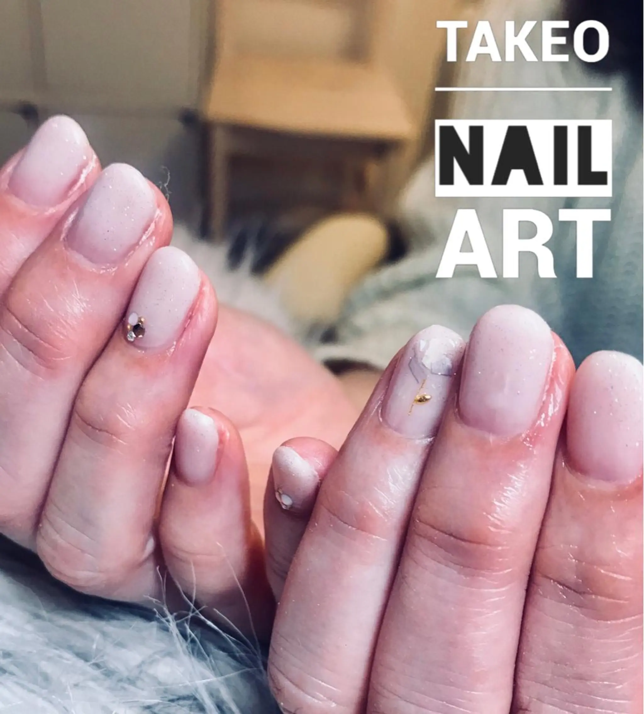 ショート ネイル フラワーネイル nail&eye Aoのマツエク・マツパデザイン