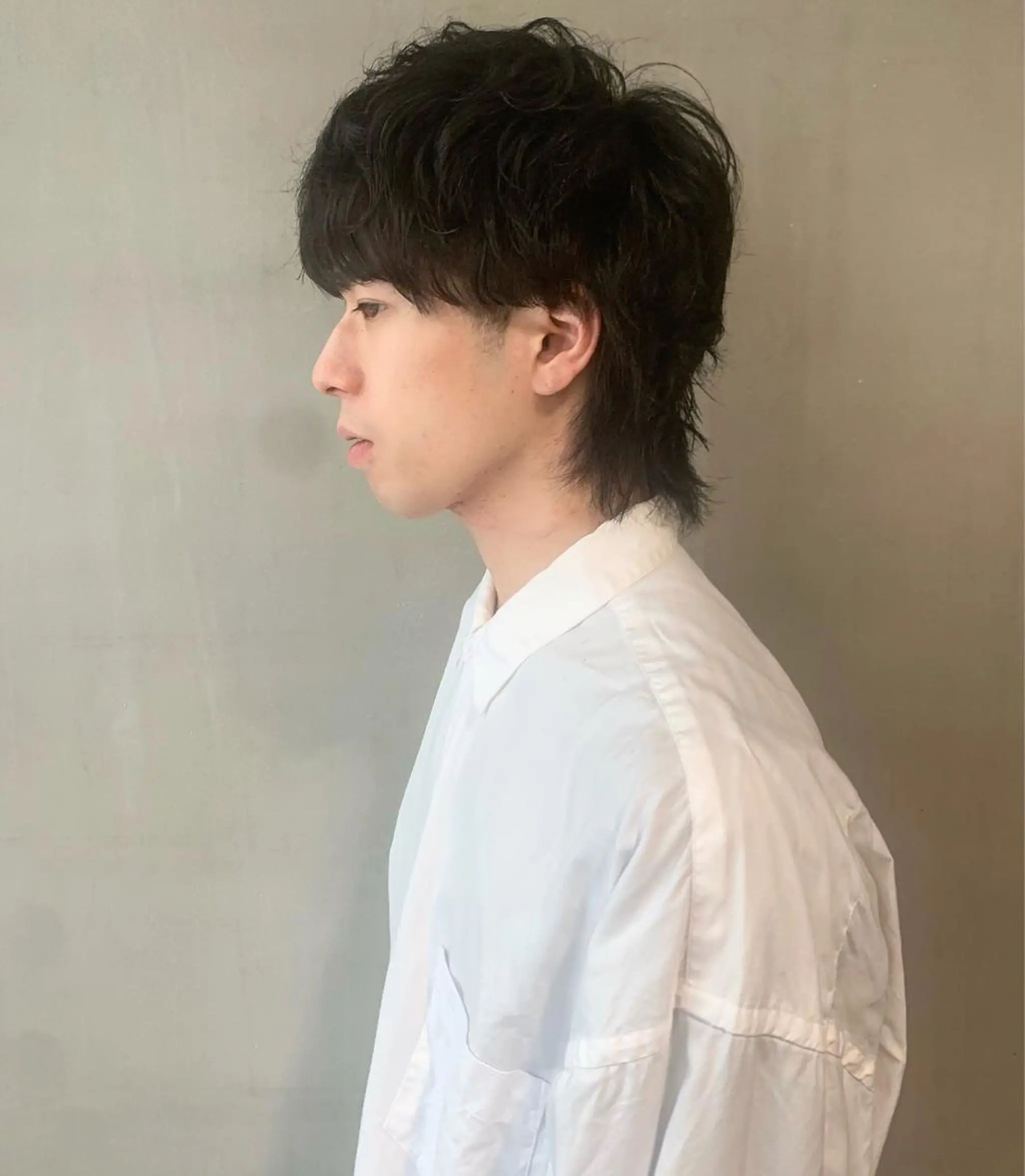 ショート パーマ メンズ メンズパーマ メンズウルフカット ウルフカット SALOWIN梅田茶屋町店所属・ウルフレイヤーカット /チヒロのヘアスタイル