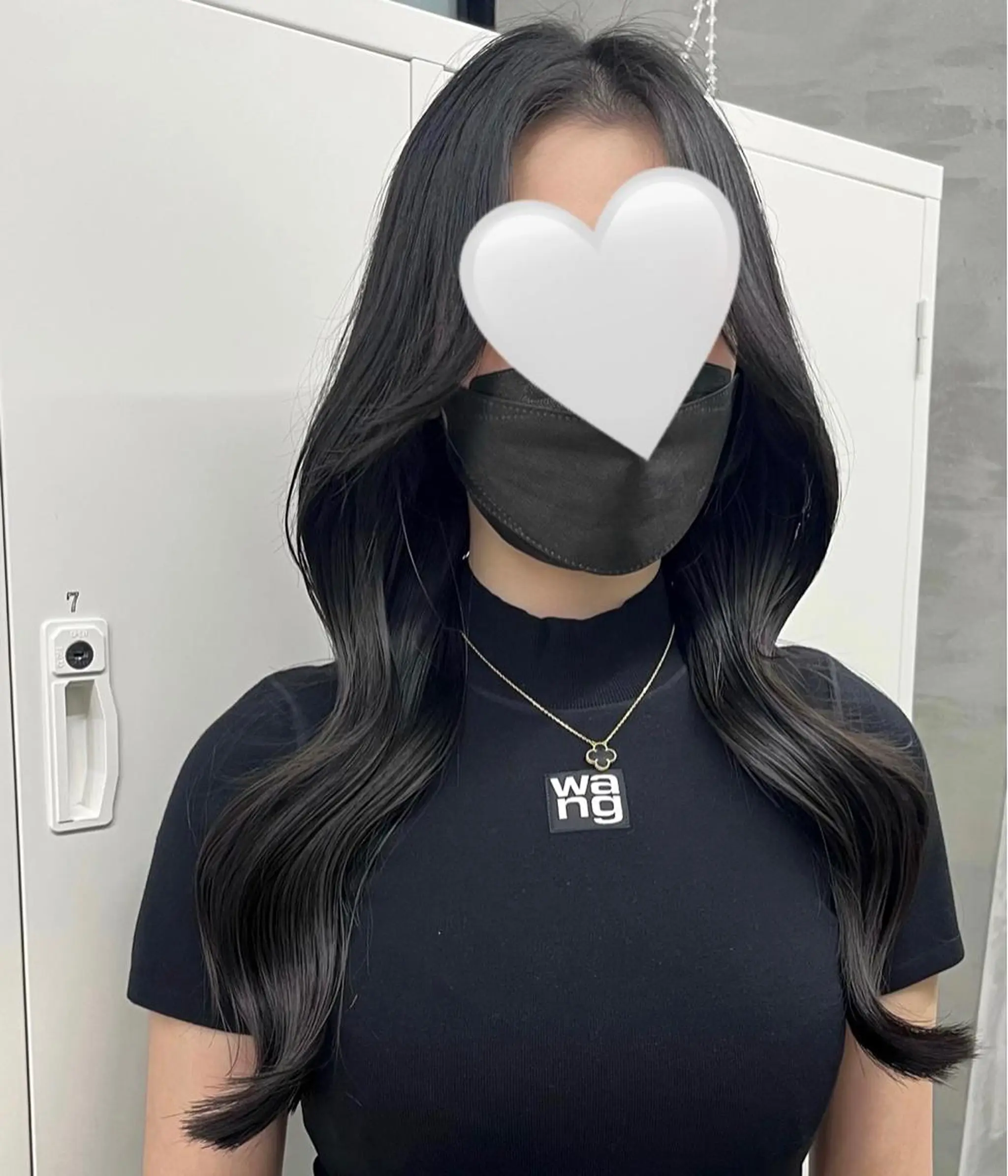 ロング カット ヘアカラー トリートメント マンツーマン／韓国 ヘア‎Amiのヘアスタイル