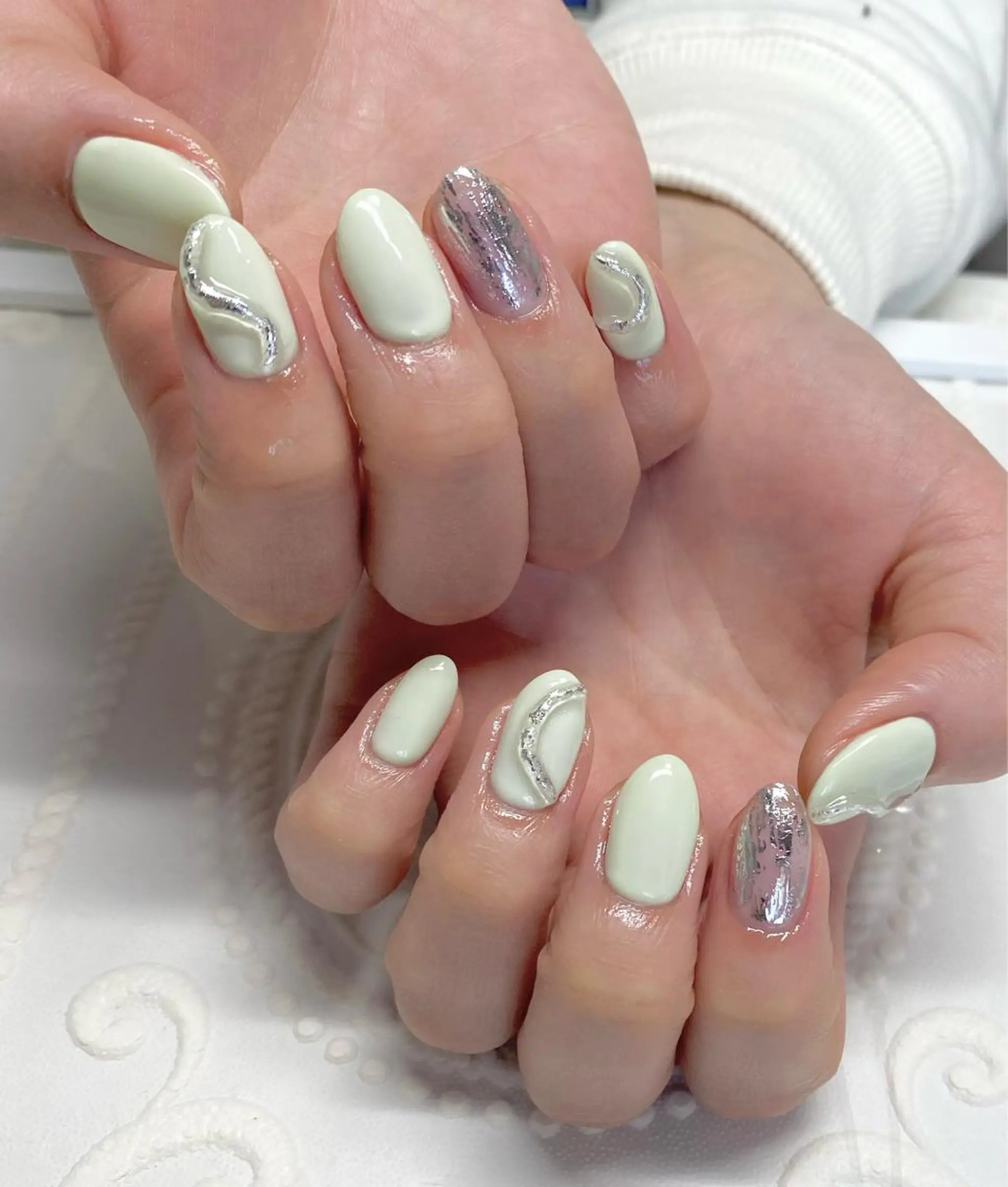 ミディアム ネイル ハンドネイル lune nail_2017のその他イメージ