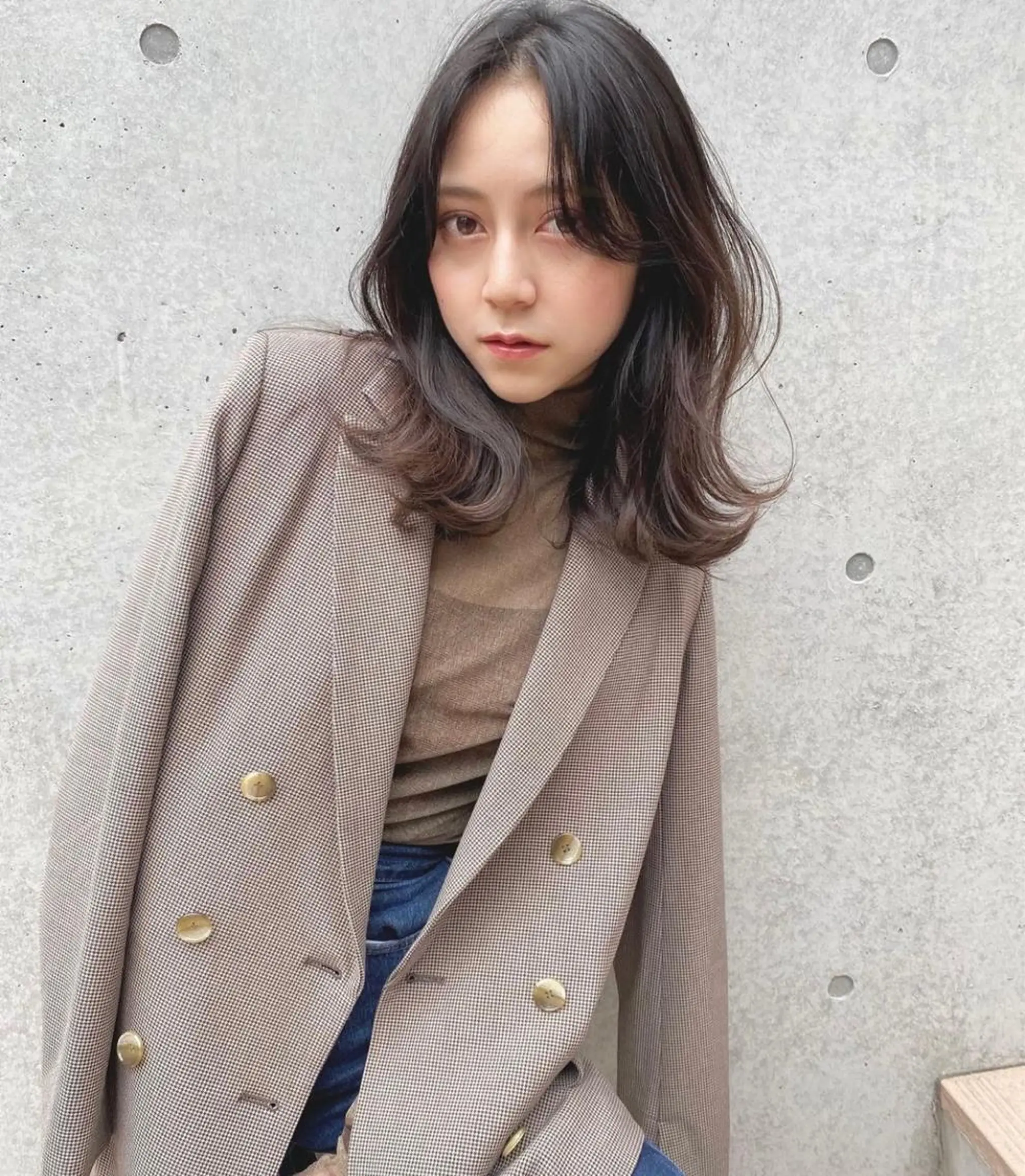 セミロング カラー 顔周りカット 似合わせカット atelier SUNNYDAY所属・鈴木早記　insta →saki_03sのヘアスタイル