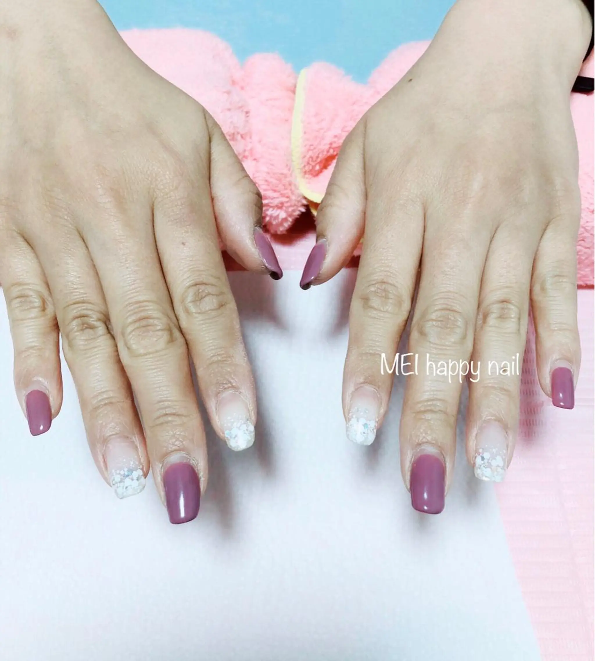 ネイル 北浦和 自爪育成ケアのネイルデザイン