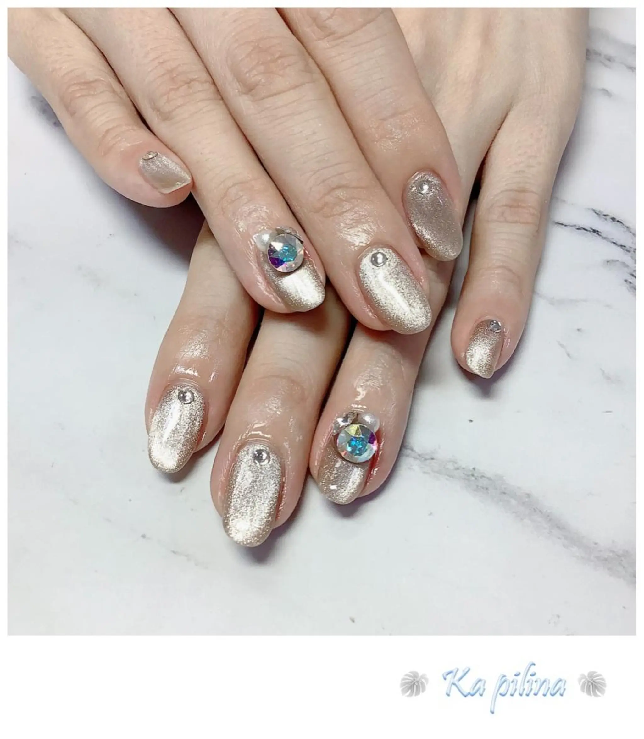 ネイル マグネットネイル シンプルネイル Nail salon Ka pilinaのネイルデザイン