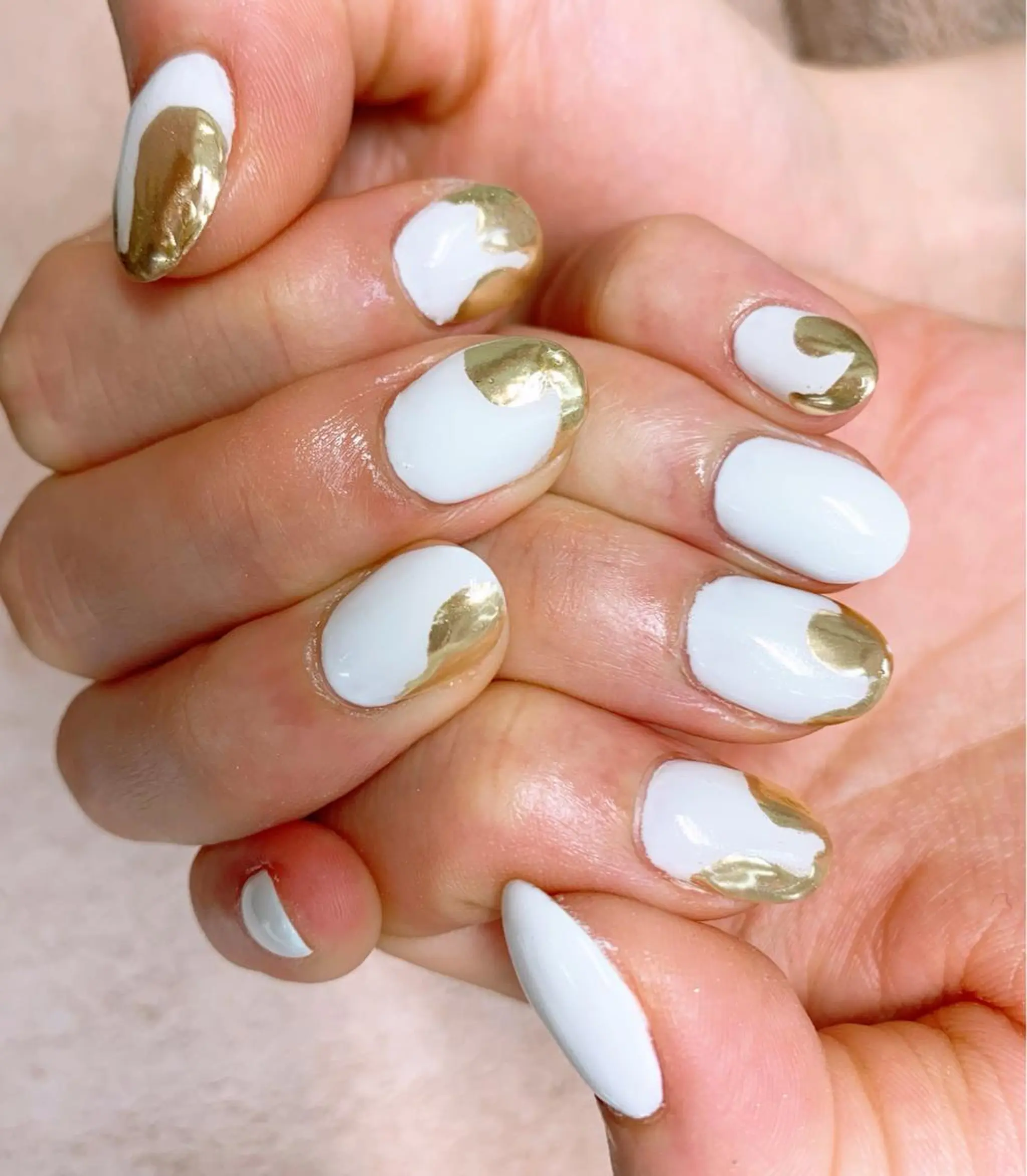 ネイル ミラーネイル ⭐︎休業中の練習⭐︎ JNA認定講師髙橋のネイルデザイン