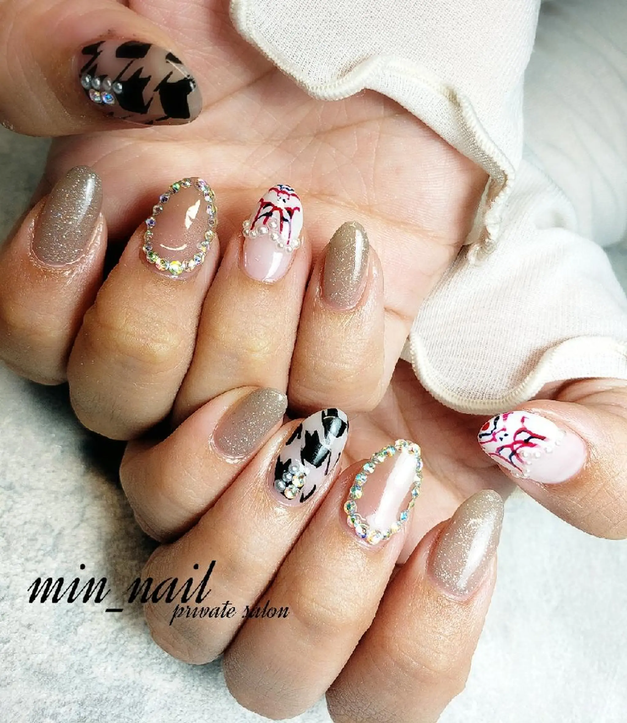 ネイル アートネイル ハンドネイル プライベートサロン lienのネイルデザイン