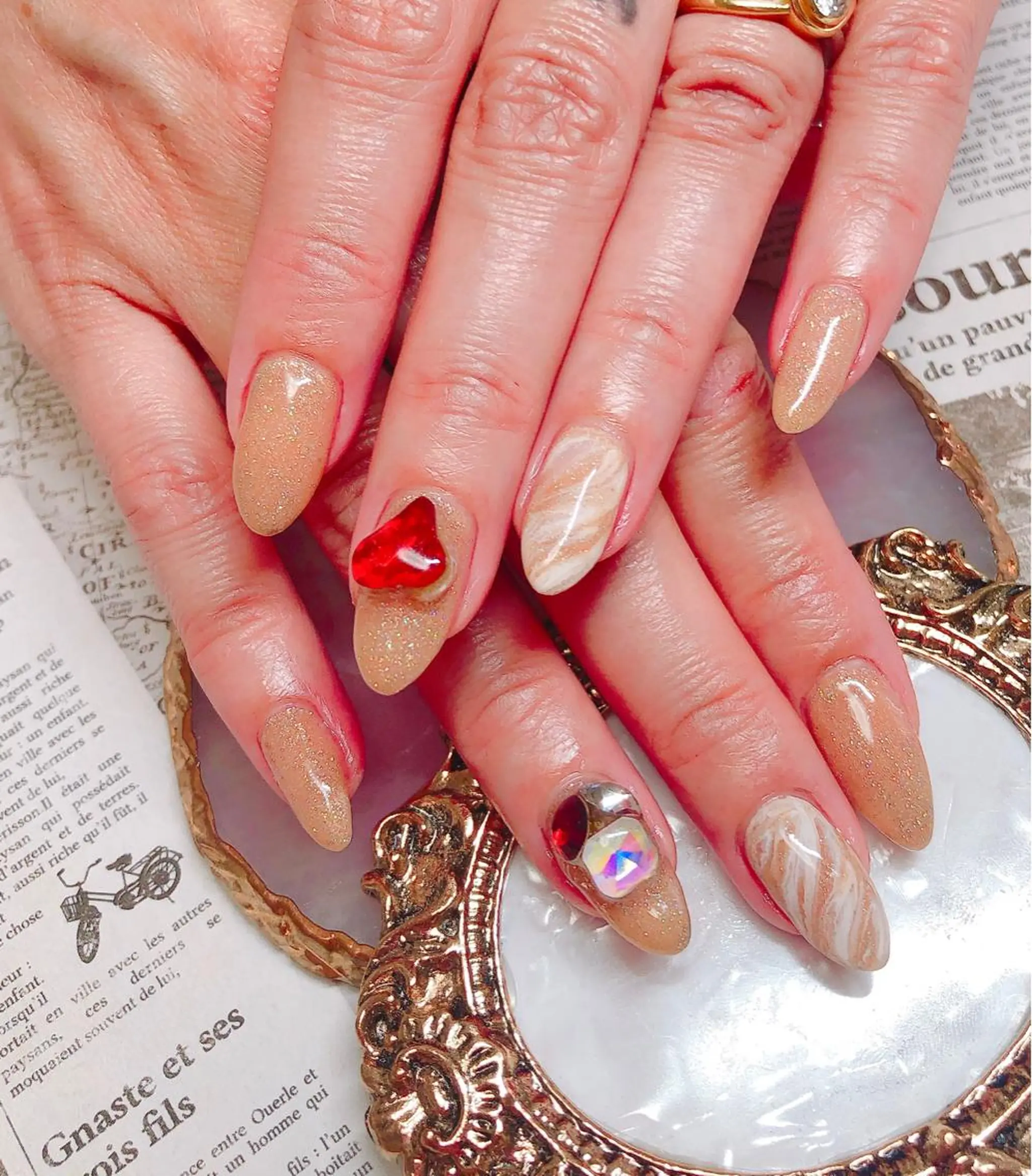 ネイル スカルプネイル シンプルネイル CROWN プライベートサロンのネイルデザイン