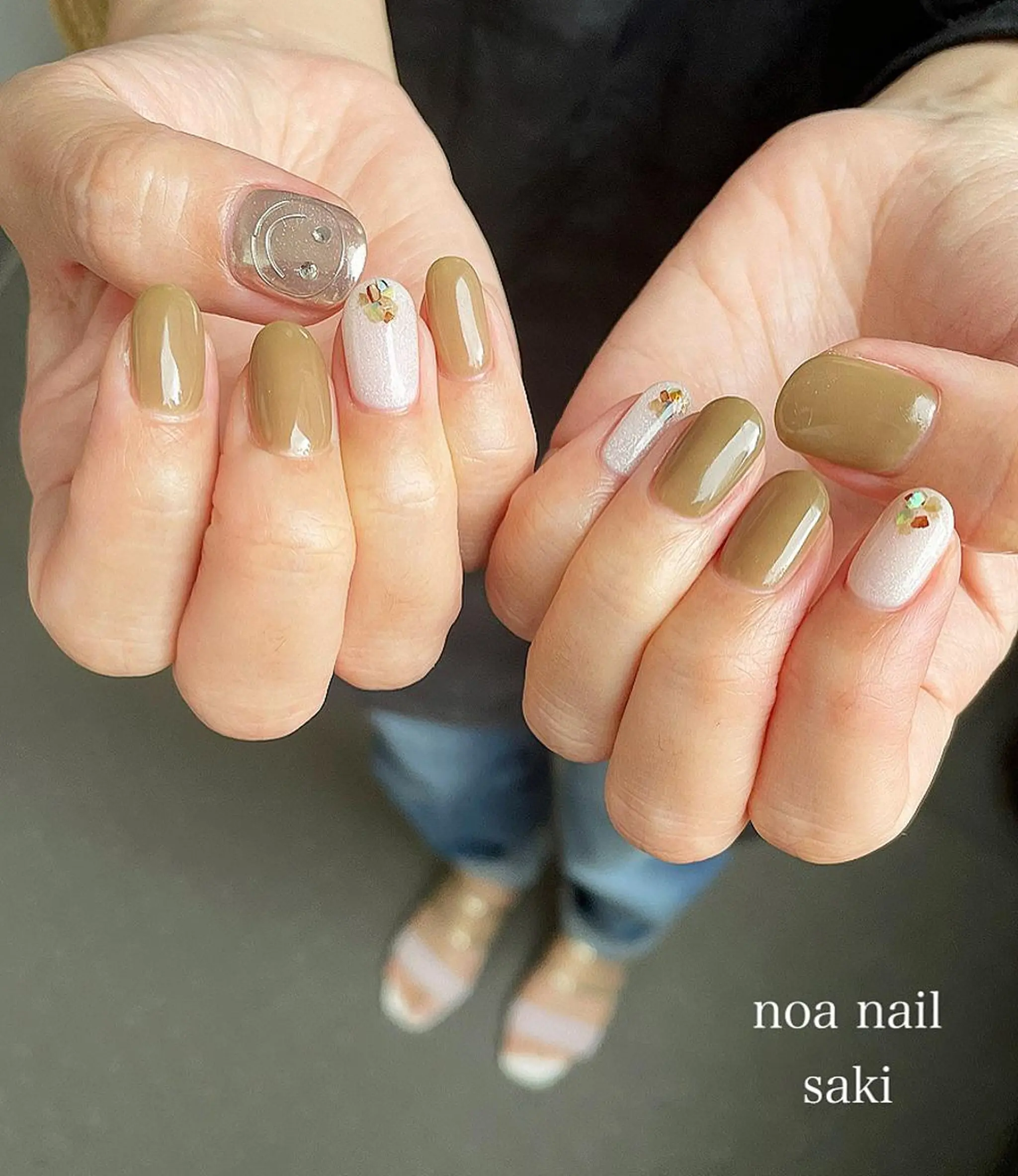 ネイル アートネイル オーロラネイル ジェルネイル 氷ネイル・うるうるネイル ミラーネイル nailsalon noa所属・nailsalon noaのネイルデザイン
