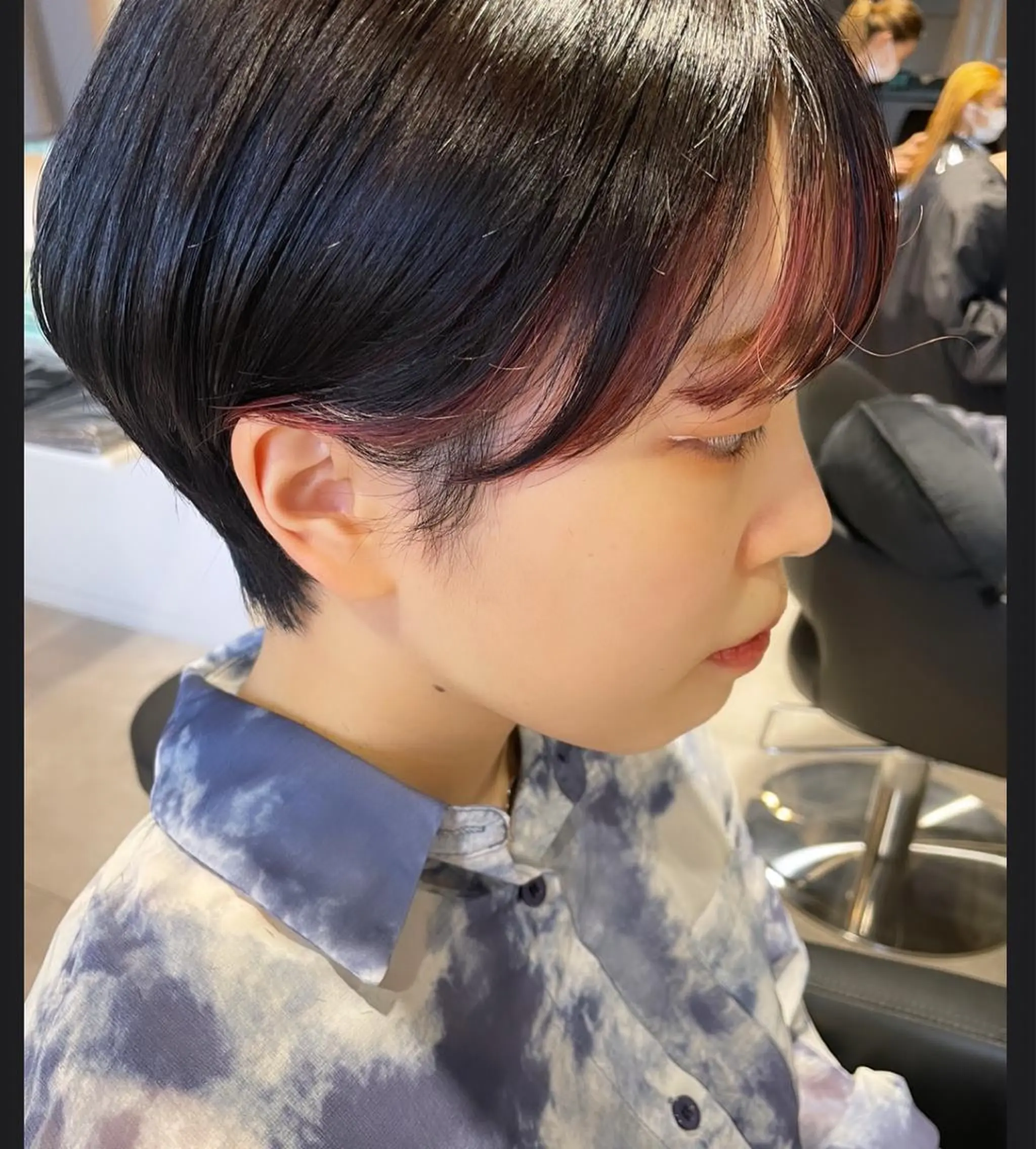 ショート カラー ミストバング  フェイスフレーミング ブリーチ👩‍🦳/ ‪✂︎MANAMIのヘアスタイル