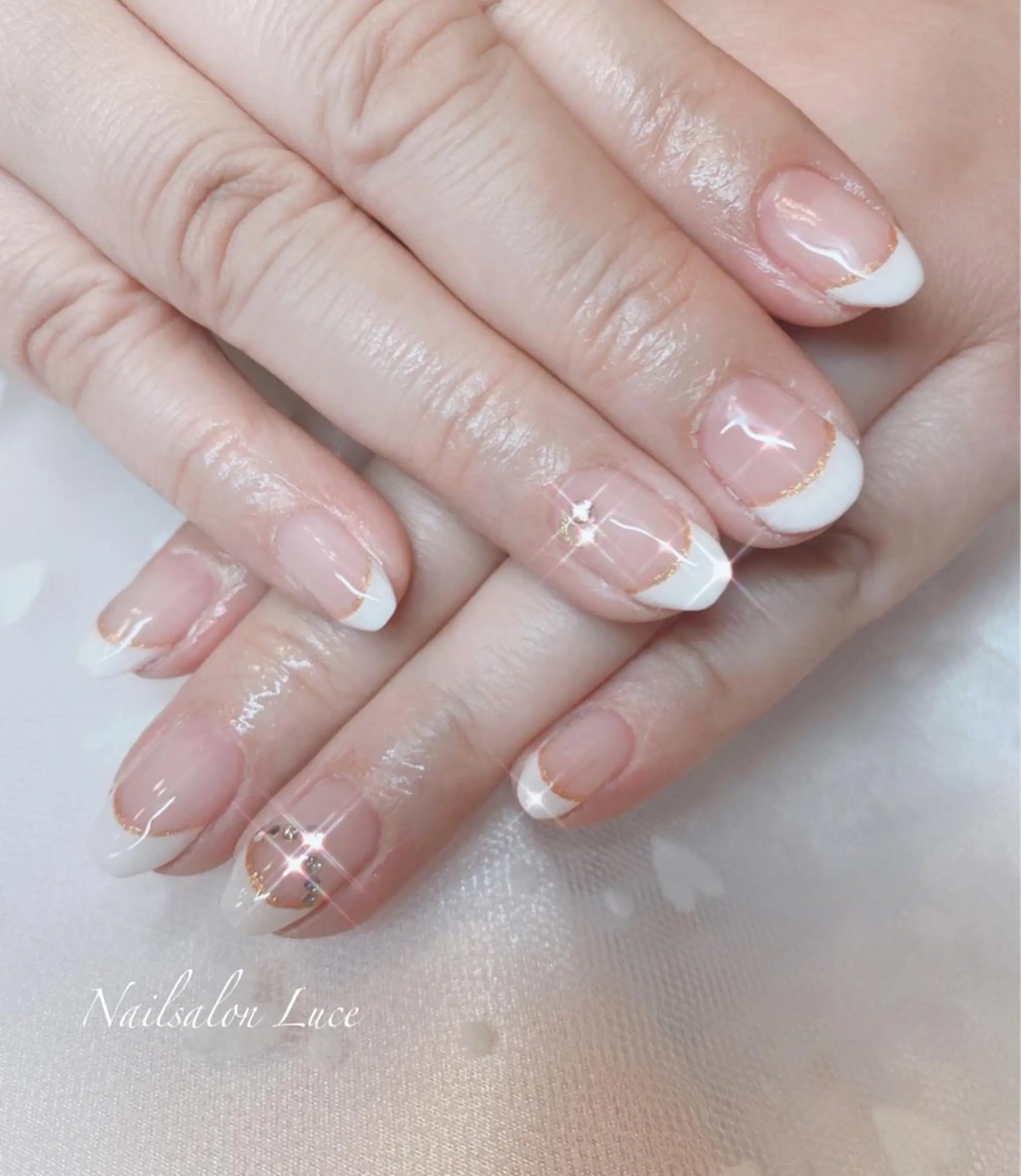 ネイル フレンチネイル ジェルネイル ワンカラーネイル ネイル& 脱毛サロン　Lのマツエク・マツパデザイン