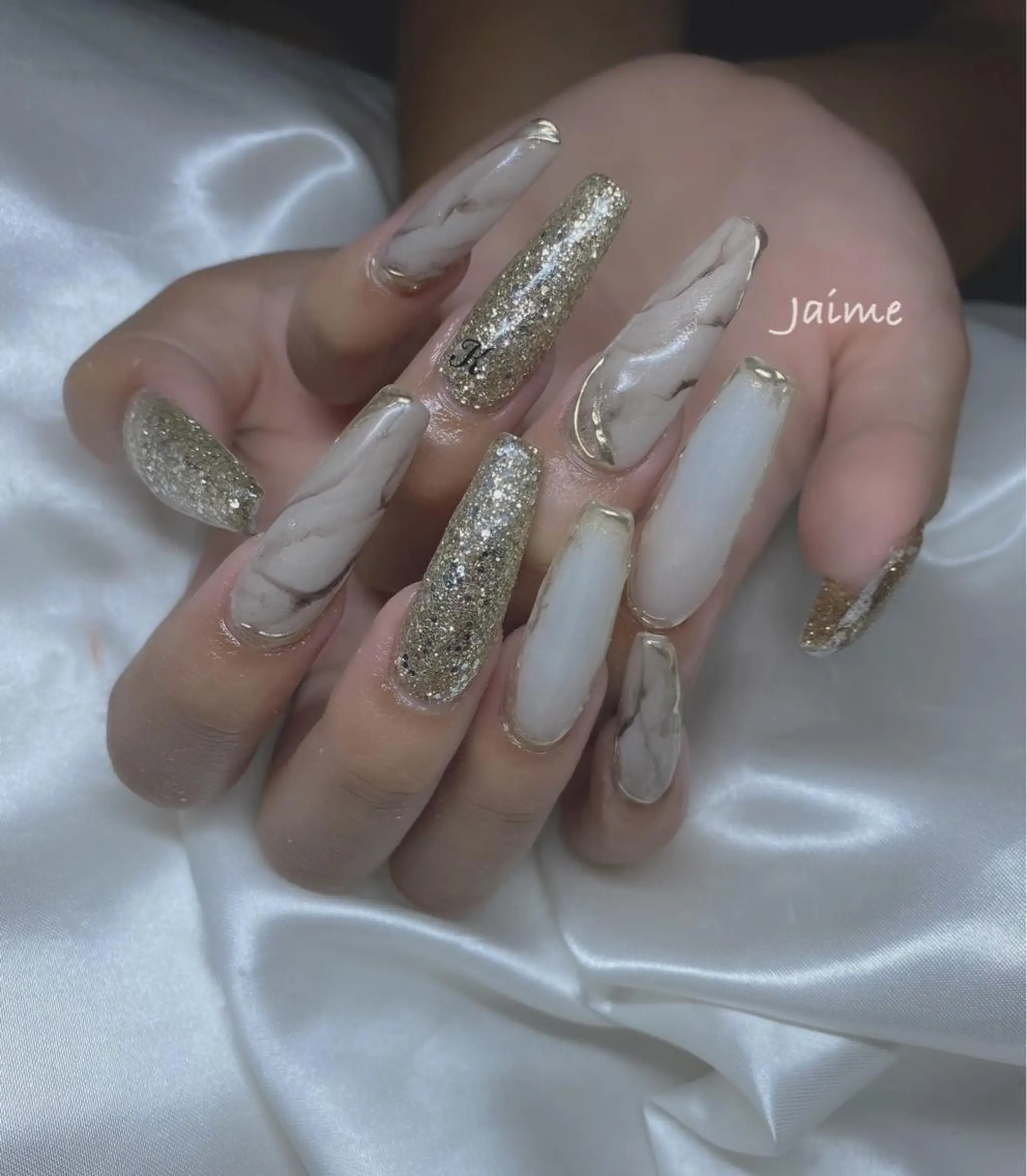 ネイル 大理石ネイル(マーブル) Jaime Yuiのネイルデザイン