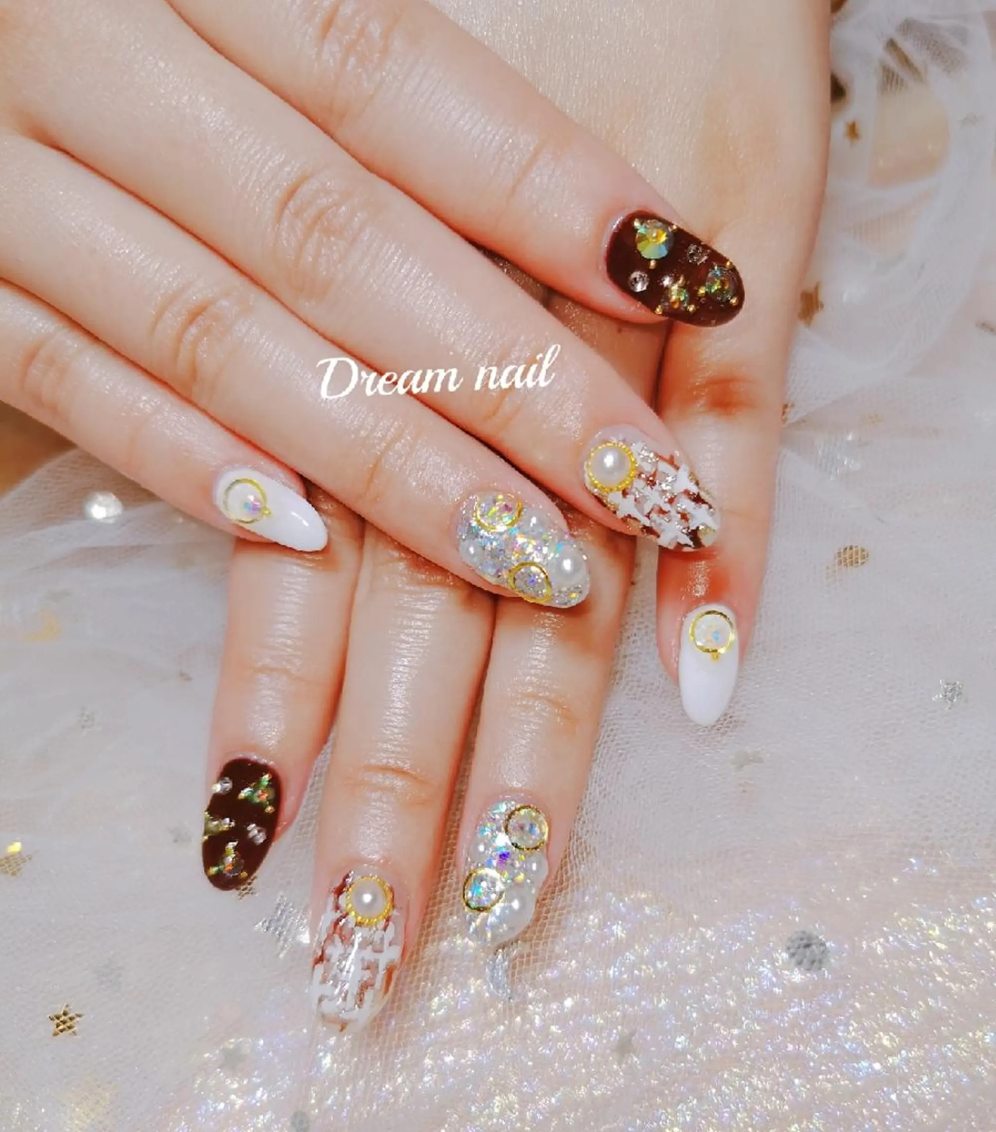 ネイル ハンドネイル ネイリストゆか💅 長さだし、深爪矯正のネイルデザイン