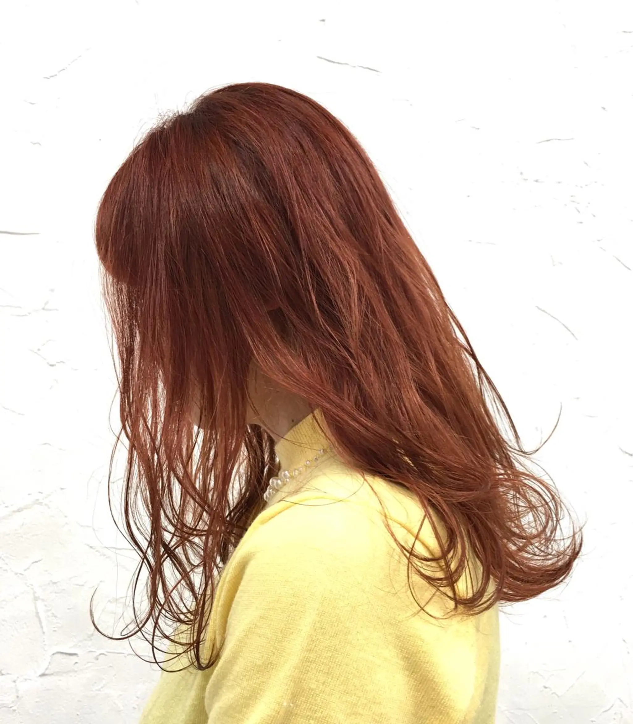 セミロング カラー オレンジ 大人垢抜け ダブルカラー【上野】のヘアスタイル