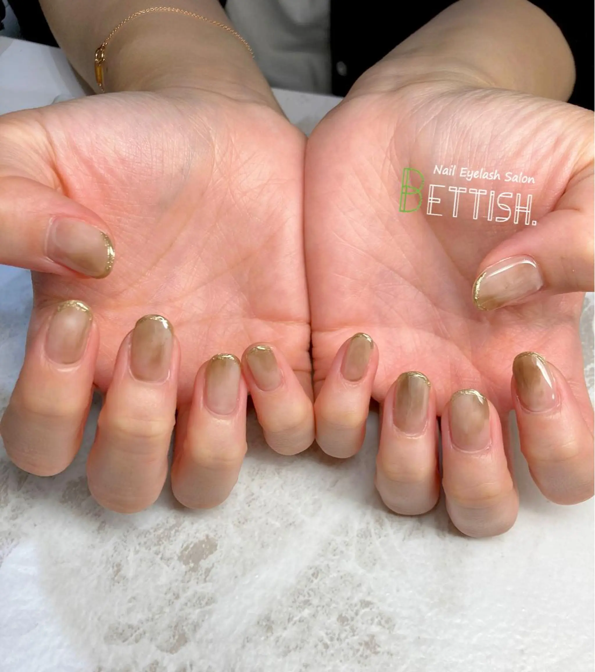 ネイル ブラウン ニュアンスネイル ハンドネイル BETTISH. KUMIKO☺︎︎のネイルデザイン