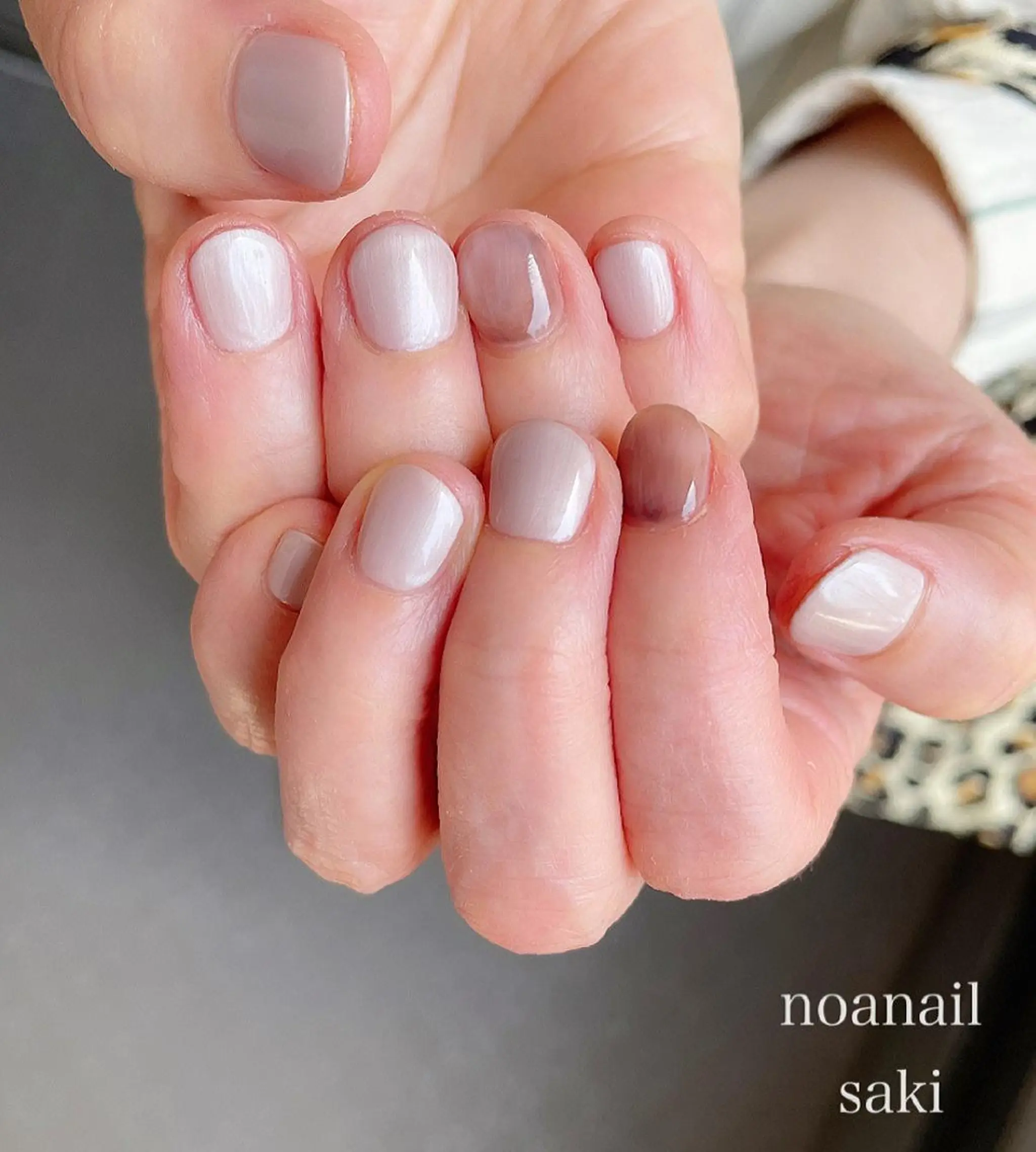 ネイル アートネイル オーロラネイル ジェルネイル 氷ネイル・うるうるネイル ミラーネイル nailsalon noa所属・nailist sakiのネイルデザイン