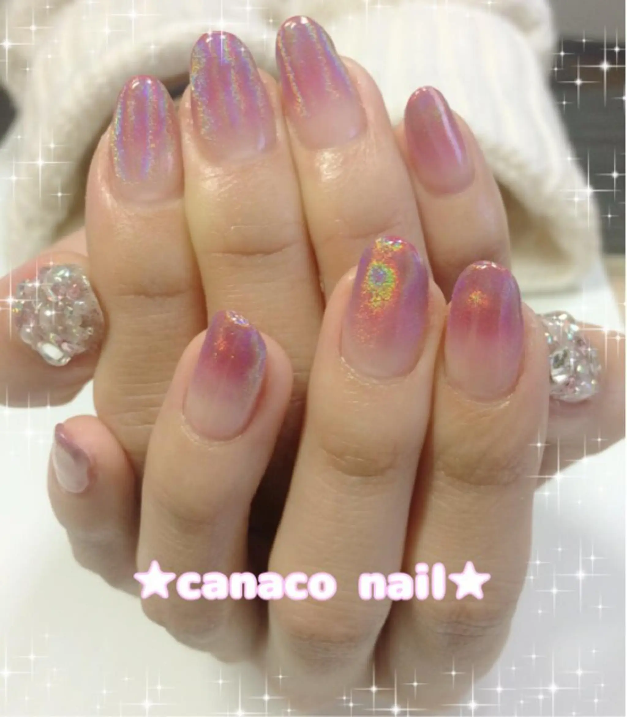 ネイル アートネイル ジェルネイル パラジェル ストーンネイル ハンドネイル ハンドケア Felice所属・ベテランネイル cnc  nailのネイルデザイン