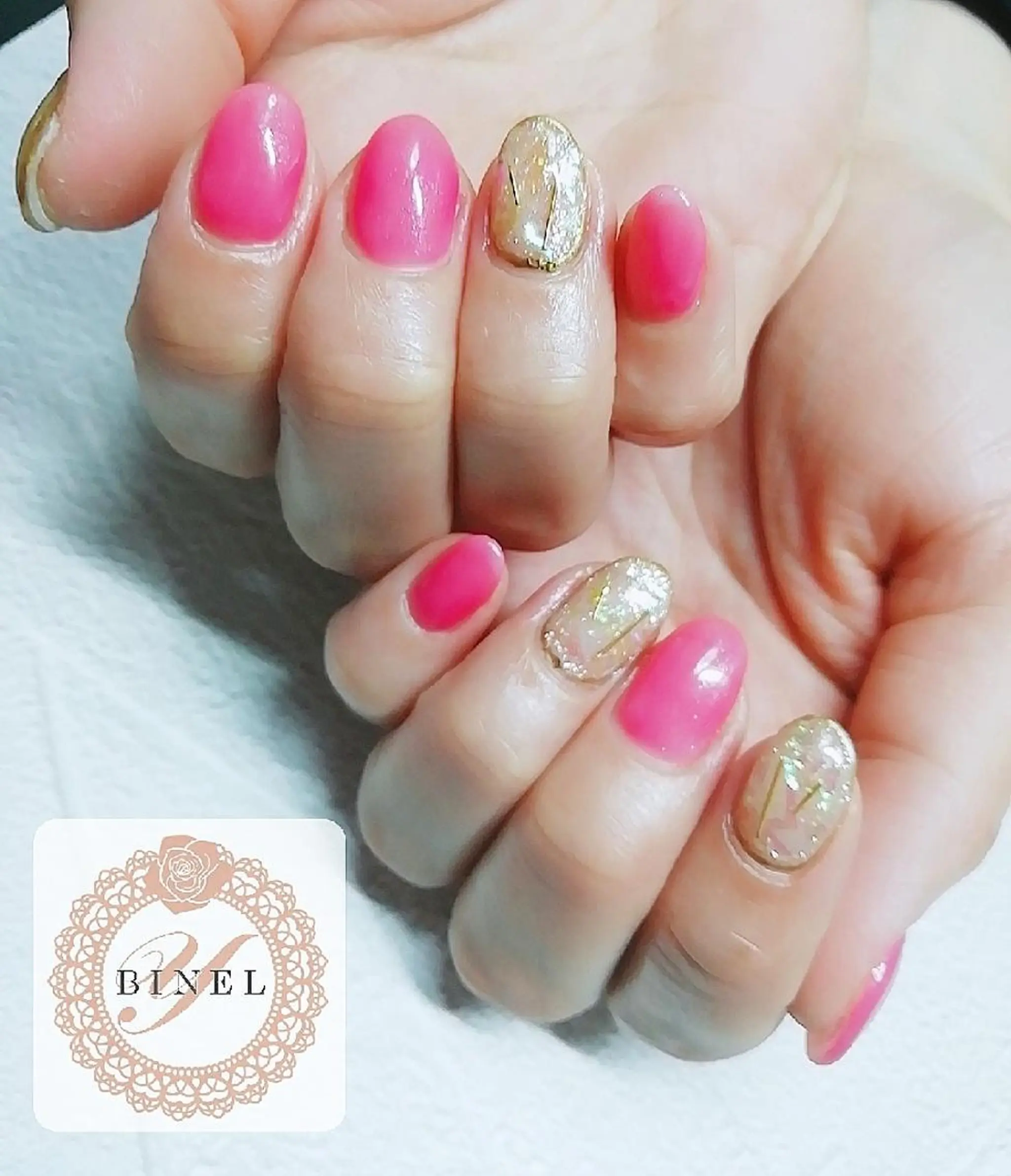 ネイル ニュアンスネイル 春ネイル ハンドネイル Nail Salon Y.BINELのネイルデザイン