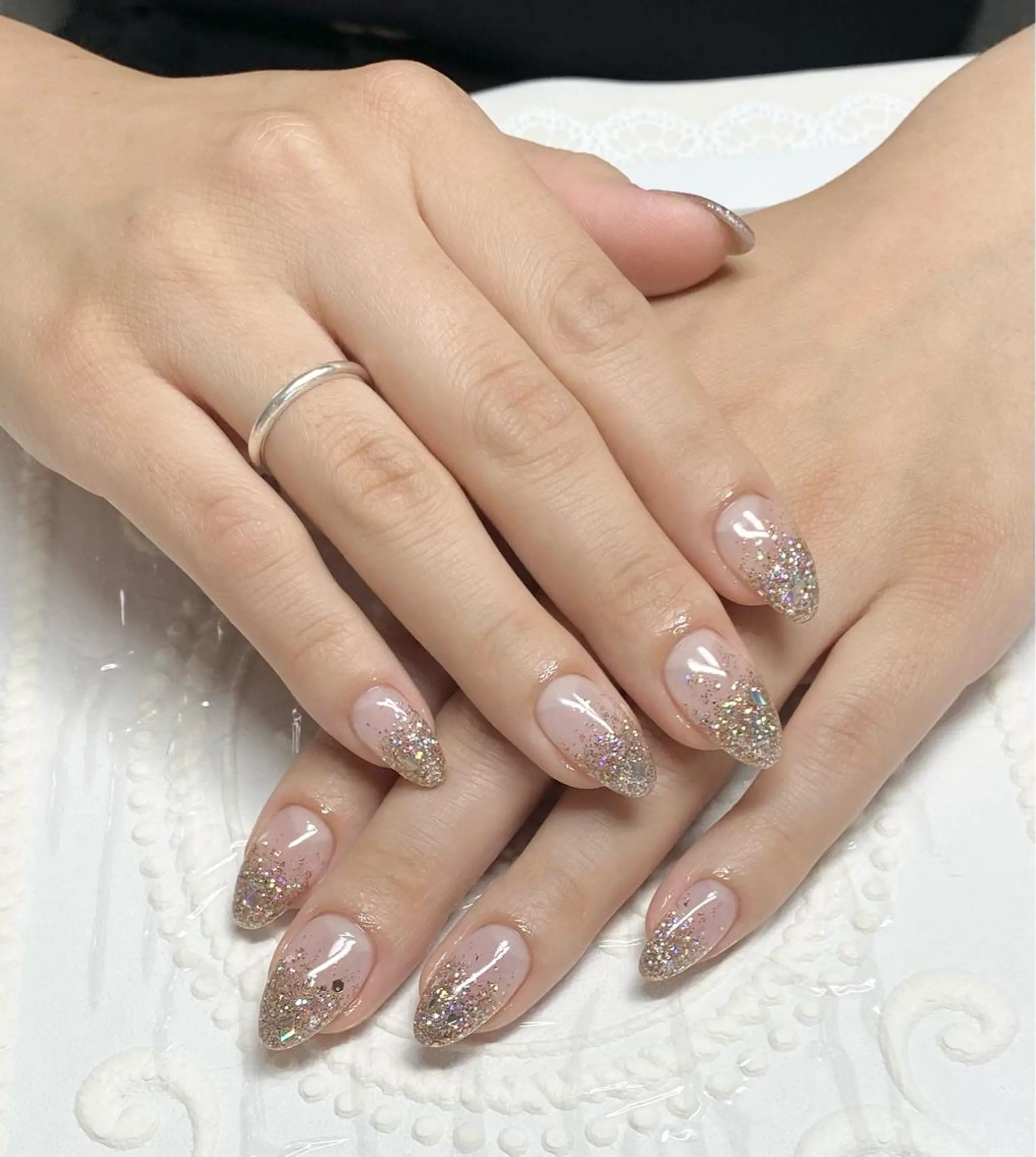 ショート ネイル ハンドネイル lune nail_2017のその他イメージ